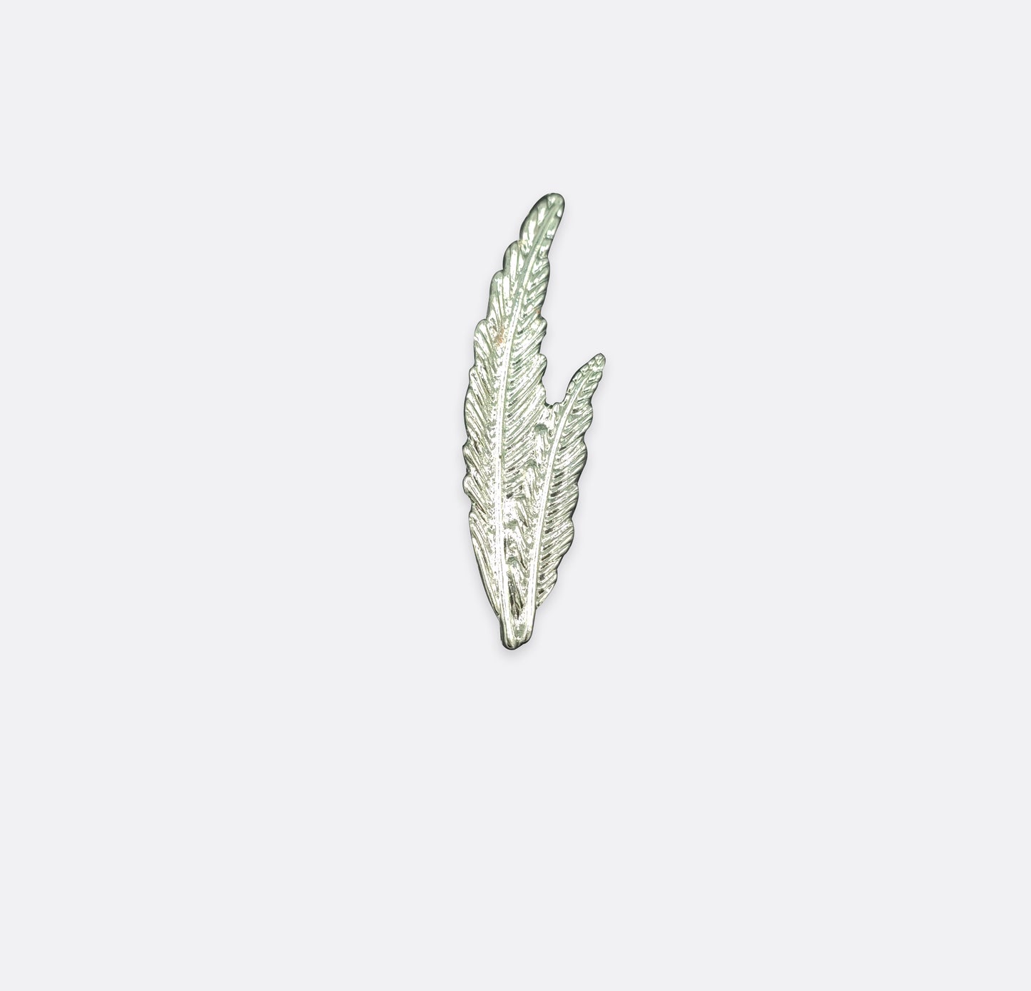 Pair Leaf – Silver Lapel Pin
