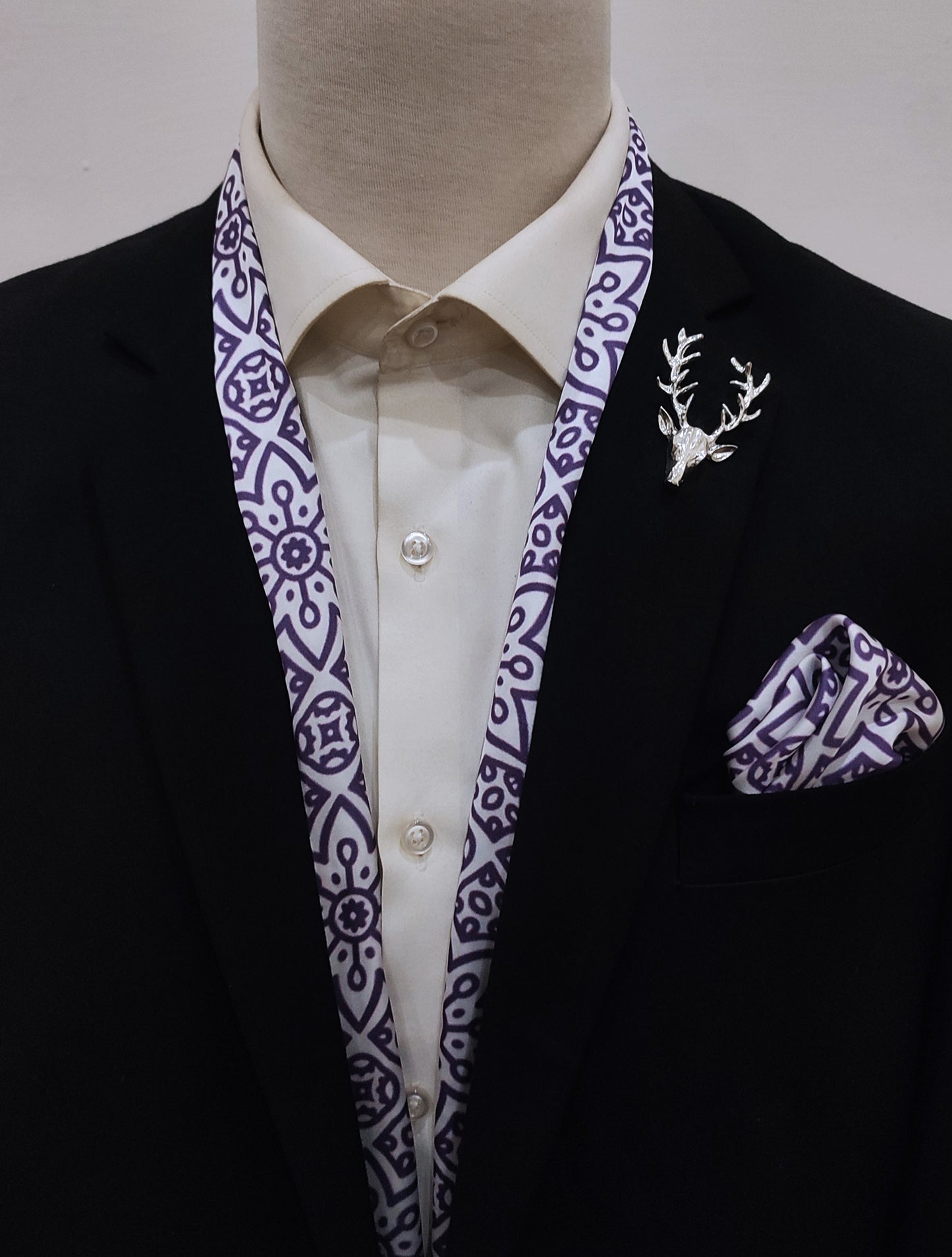 Midnight Magenta - Silk Men Scarves Set