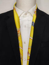 Chains and Straps (Yellow) - Silk Scarves