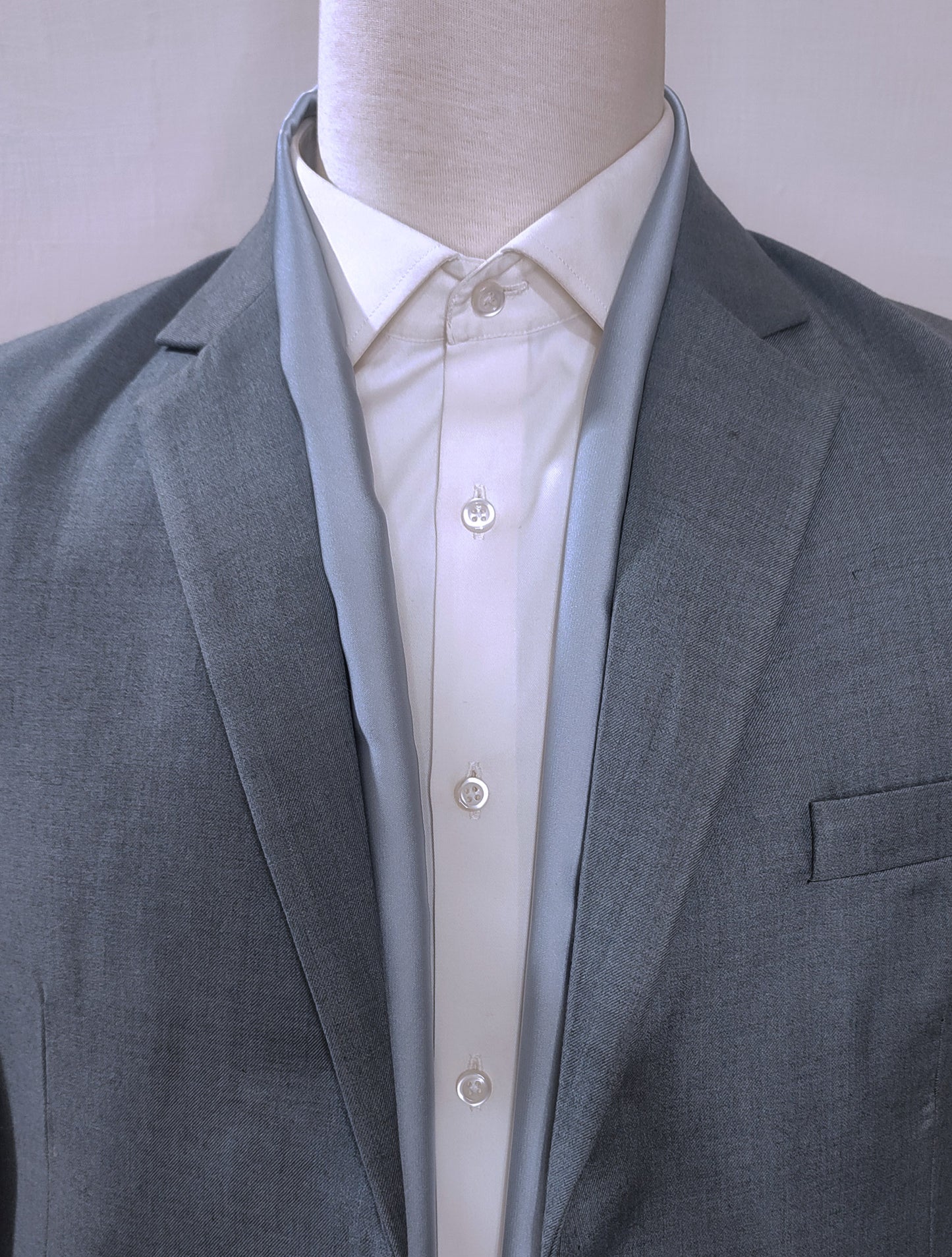 Metallic Grey - Silk Scarf