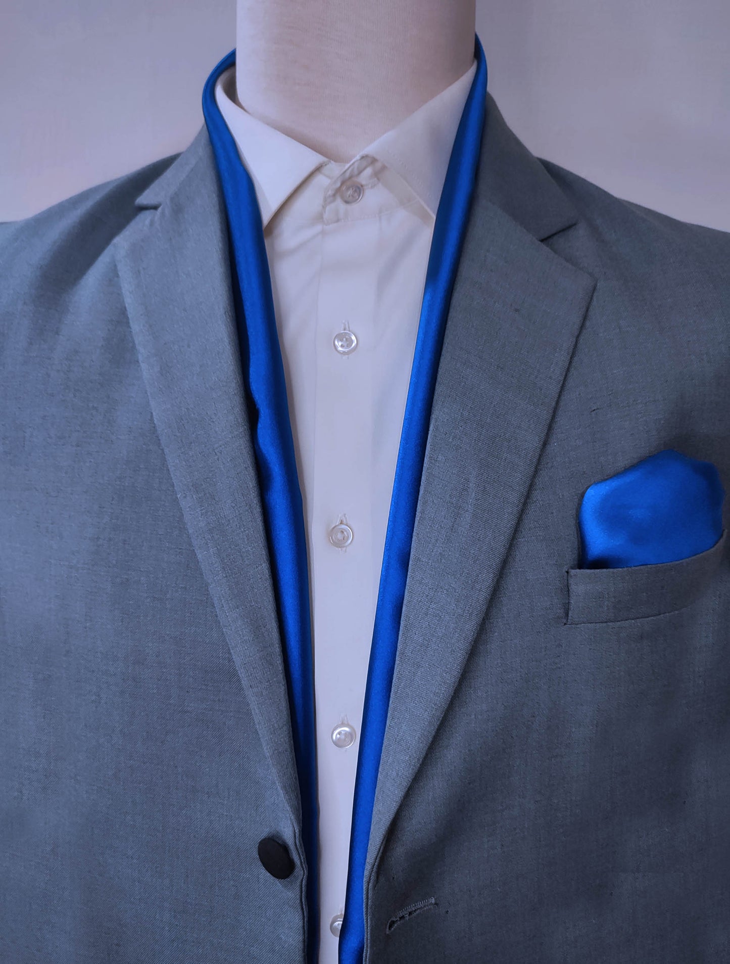 Royal Blue - Silk Scarf and Pocket Square Set
