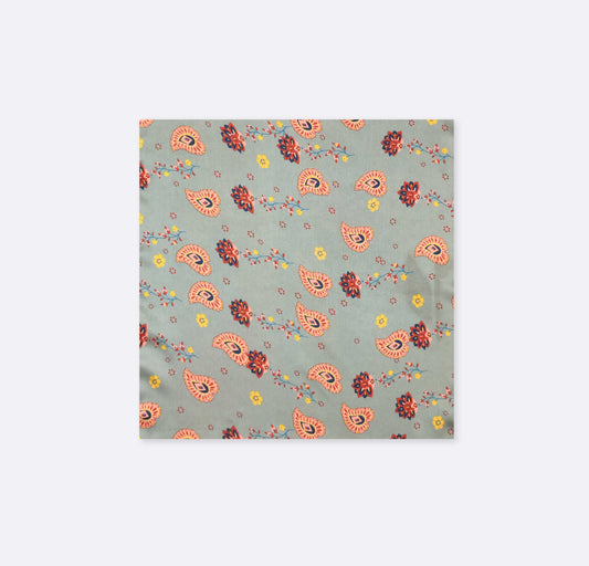 The Paisley Petals Silk Pocket Square