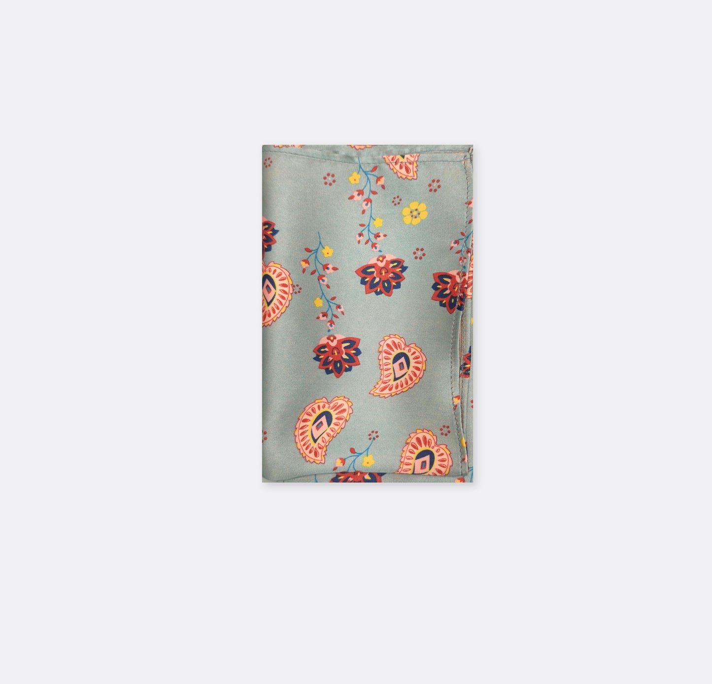 The Paisley Petals Silk Pocket Square