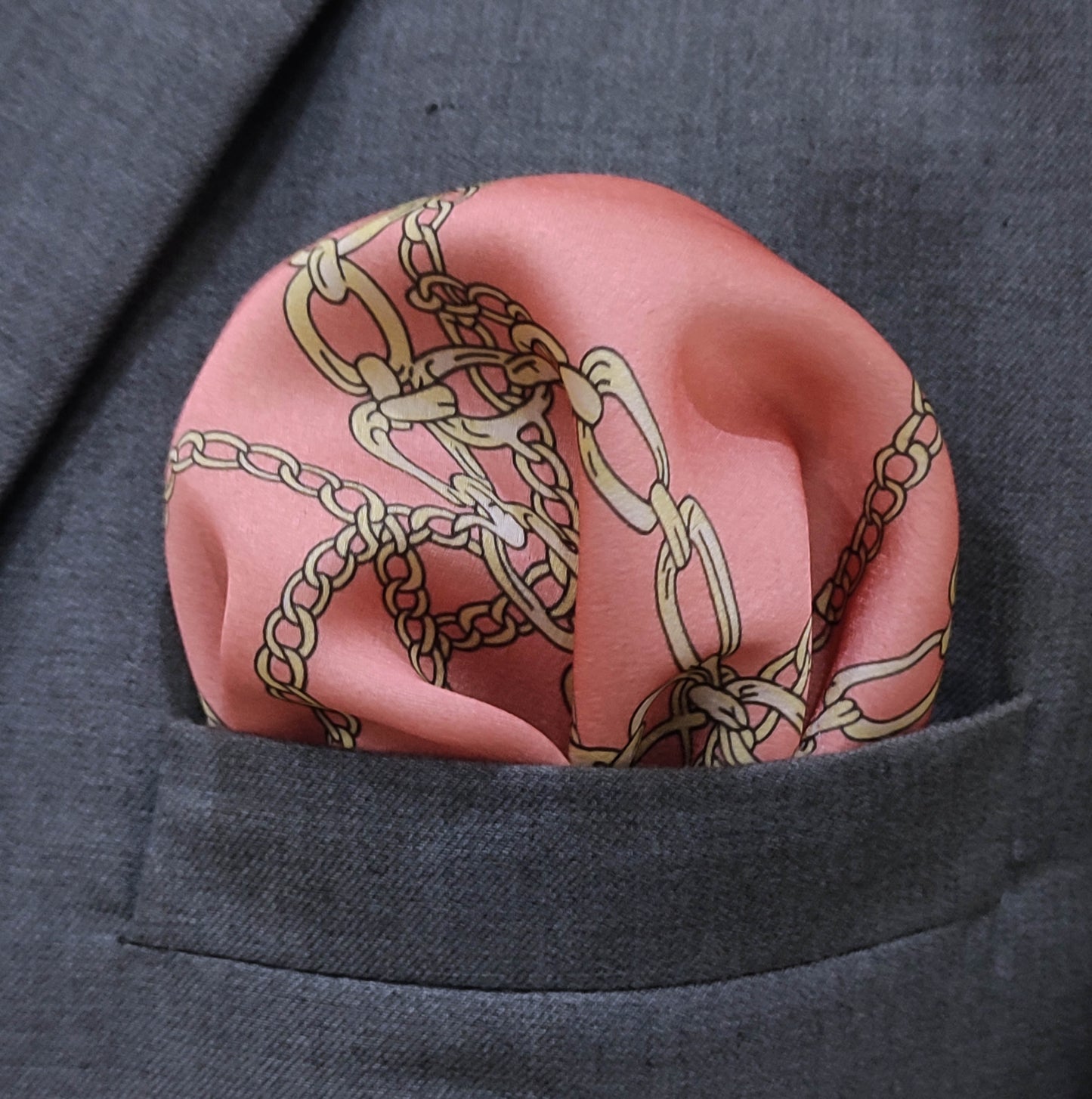 Chain Me Up Silk Pocket Square