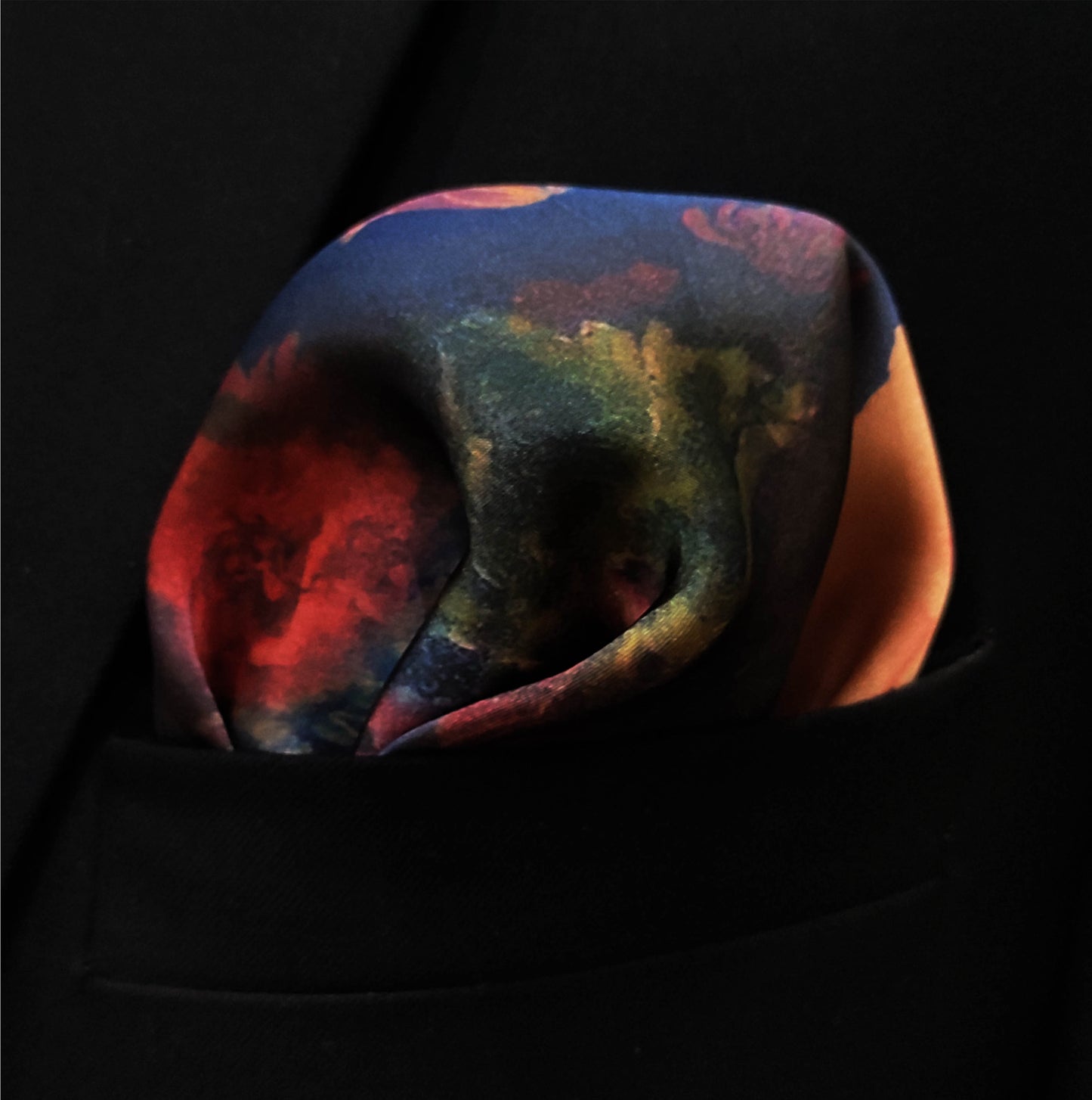 Pleasant Floral Silk Pocket Square