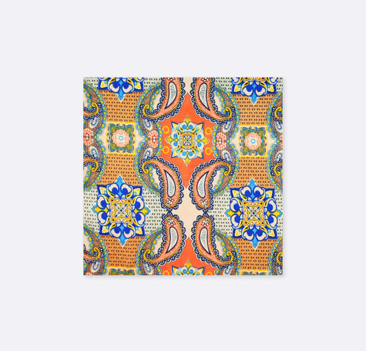 Paisley Art Show Silk Pocket Square