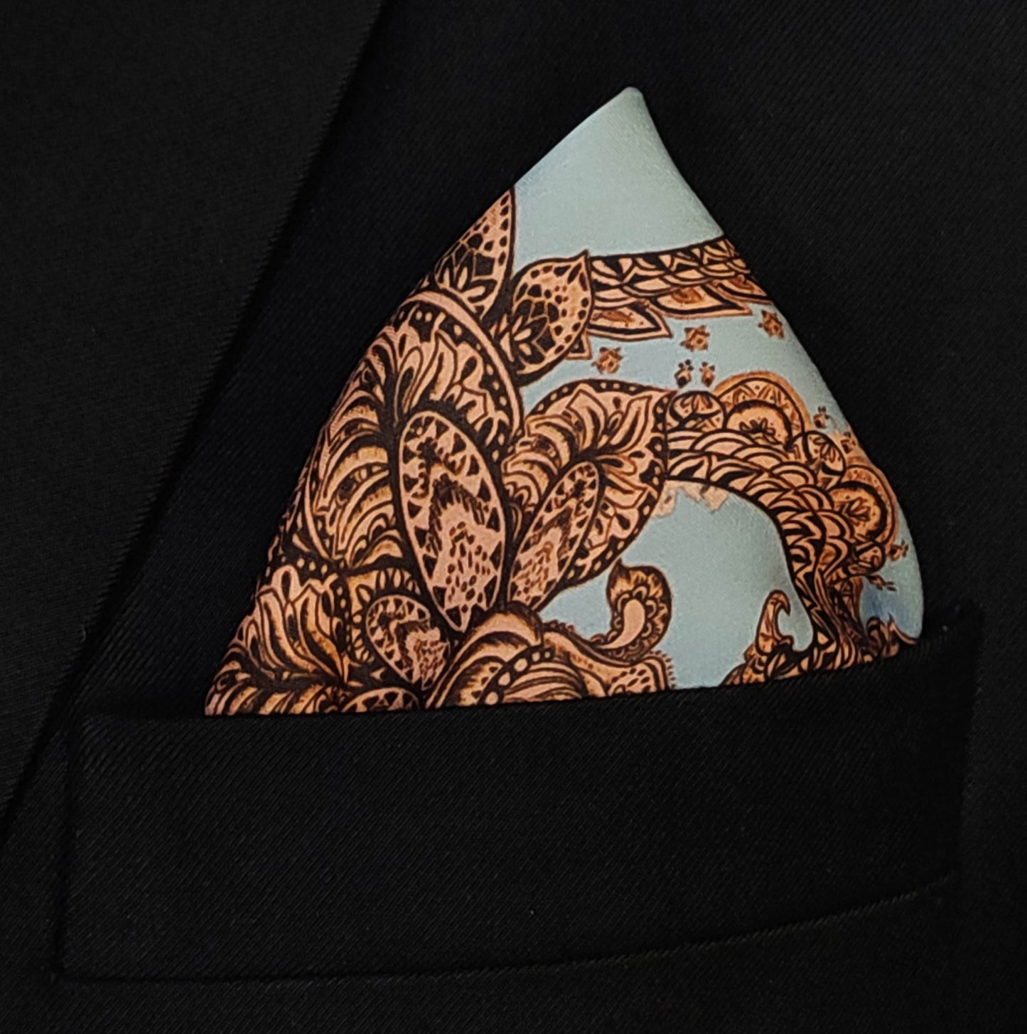 Grey Box Pleated - Silk Pocket Square