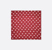 Maroon with White Polka Drops - Silk Pocket Square by Monzoro