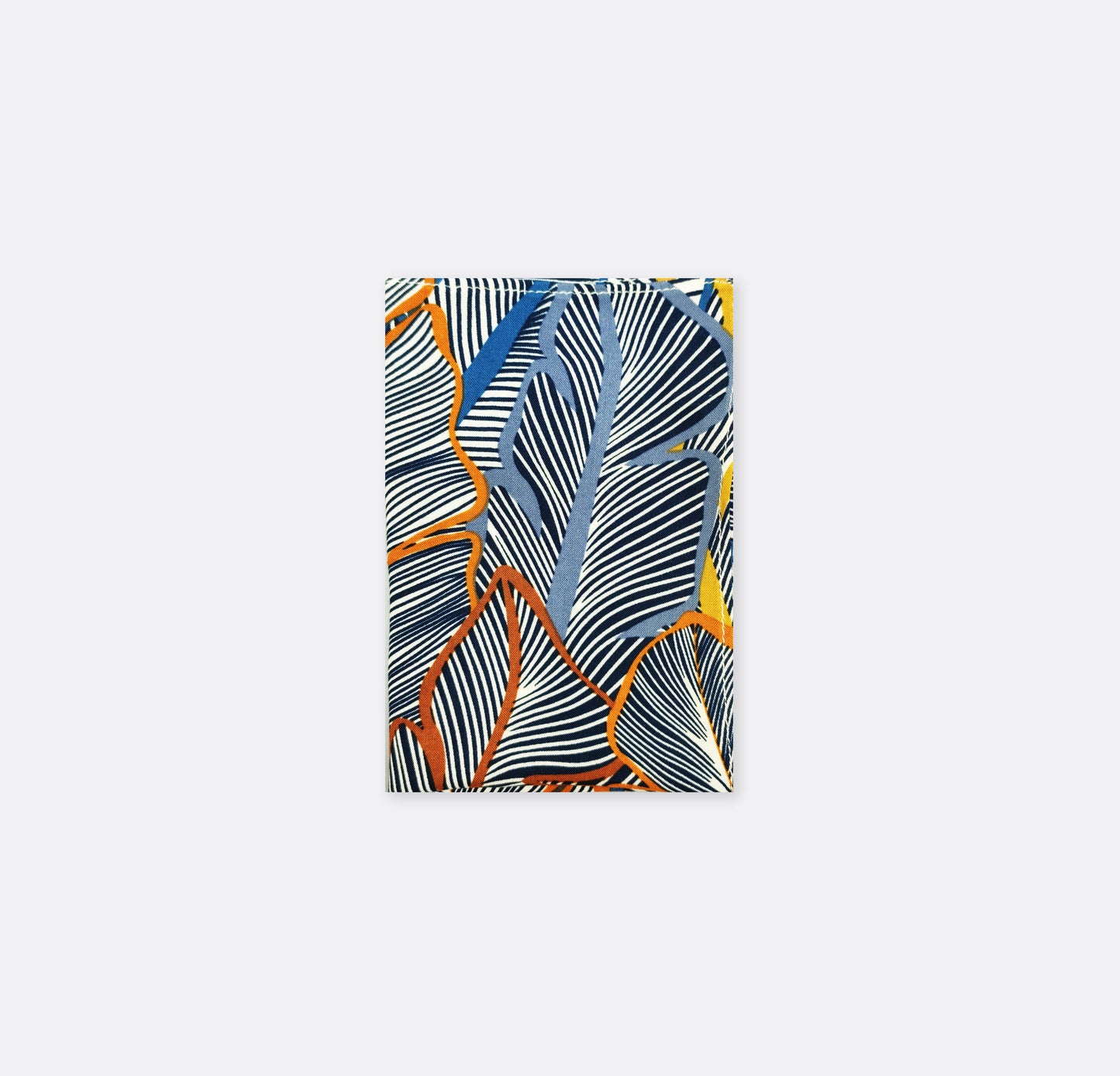 Leafy Blue Linen Pocket Square