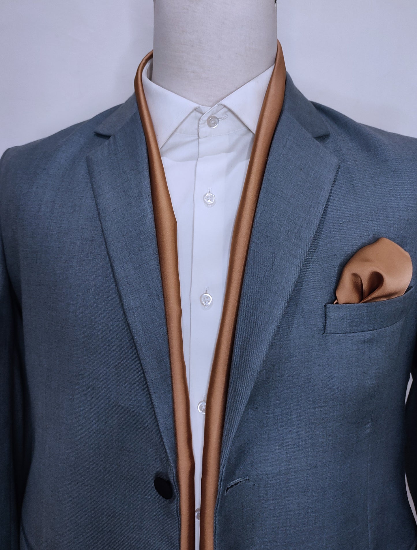 Copper Brown - Silk Scarf and Pocket Square Set