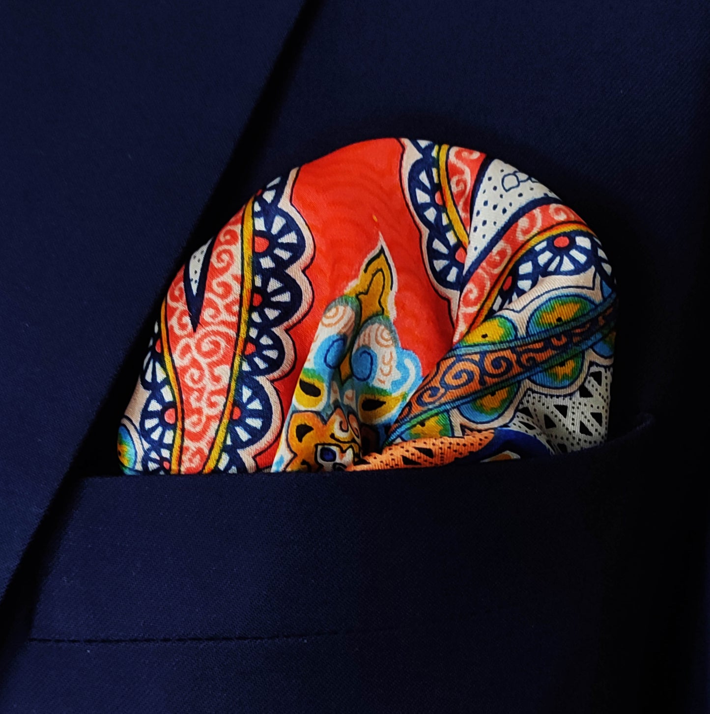 Paisley Art Show Silk Pocket Square