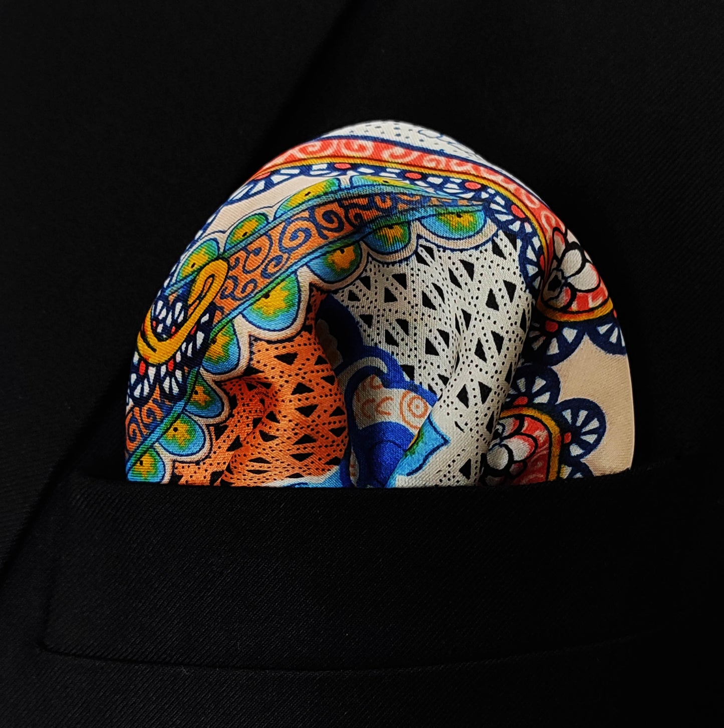 Paisley Art Show Silk Pocket Square