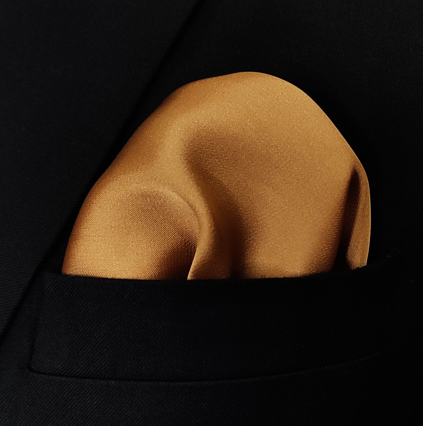 Copper Brown Silk Pocket Square