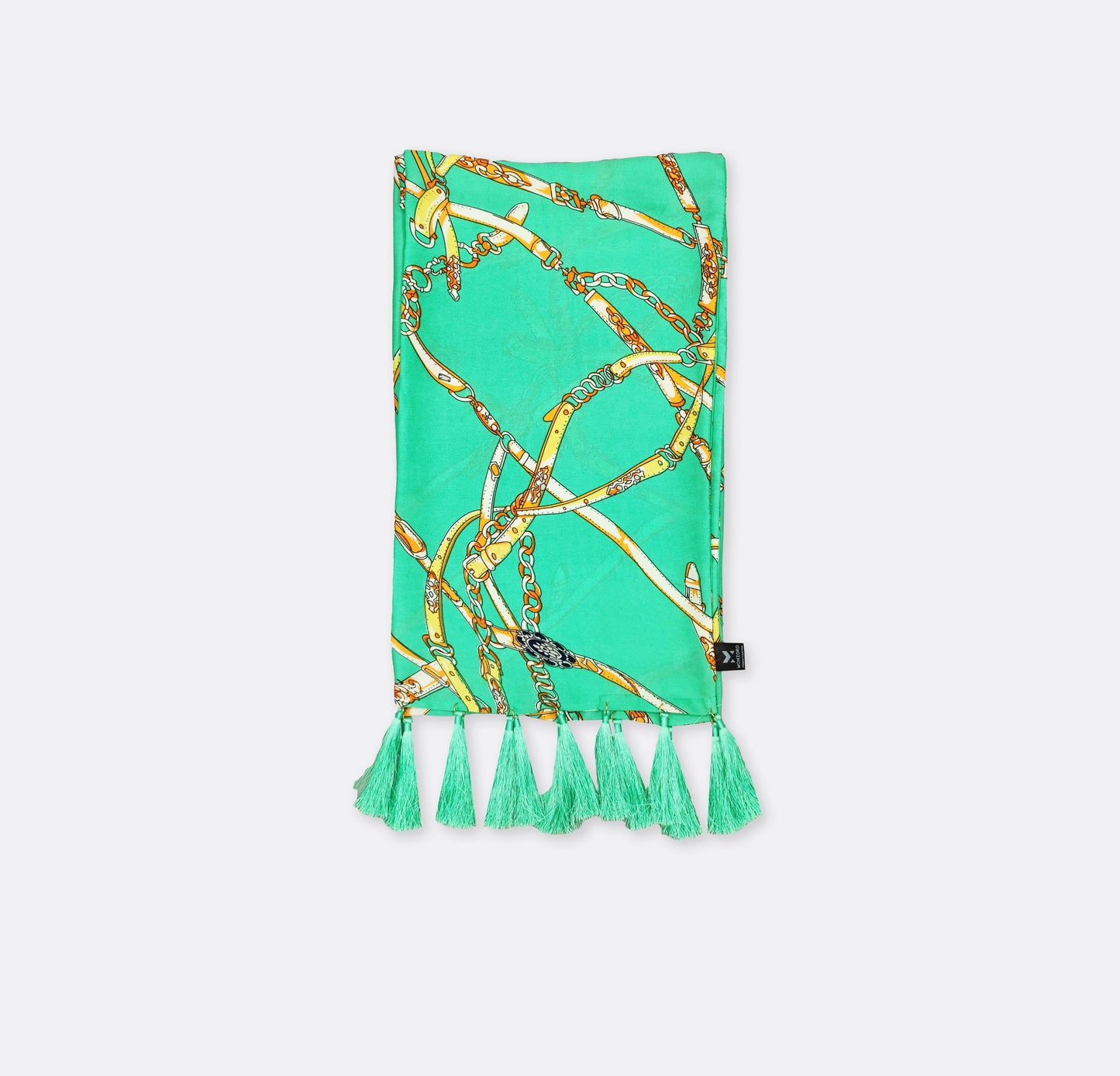Chains and Straps (Sea Green) - Silk Men Scarf