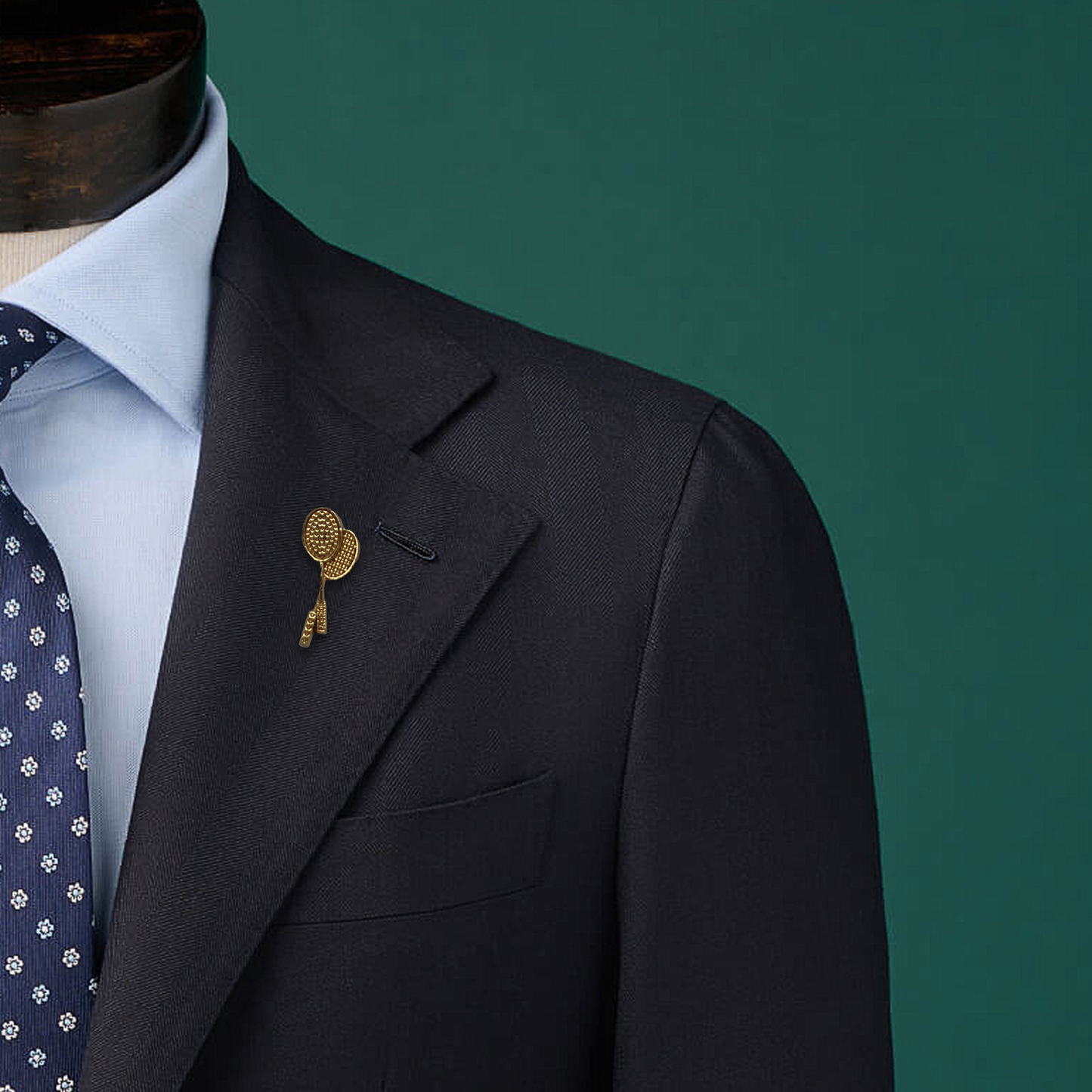 Badminton Gold Lapel Pin by Monzoro – view 2