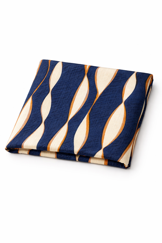 Midnight Current Silk Pocket Square by Monzoro – view 2