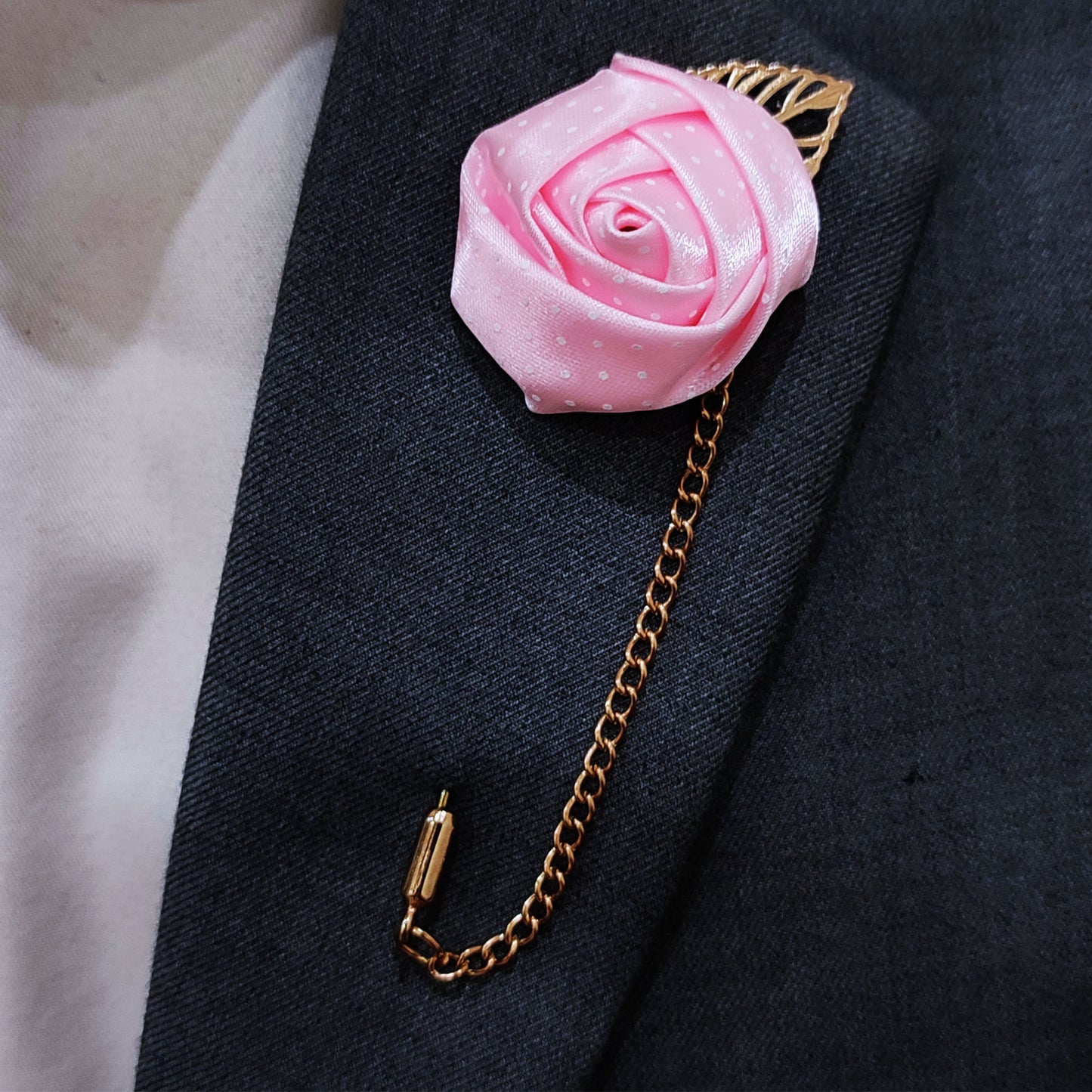 Light Pink Floral Lapel Pin