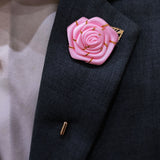 Pink texture floral lapel pins