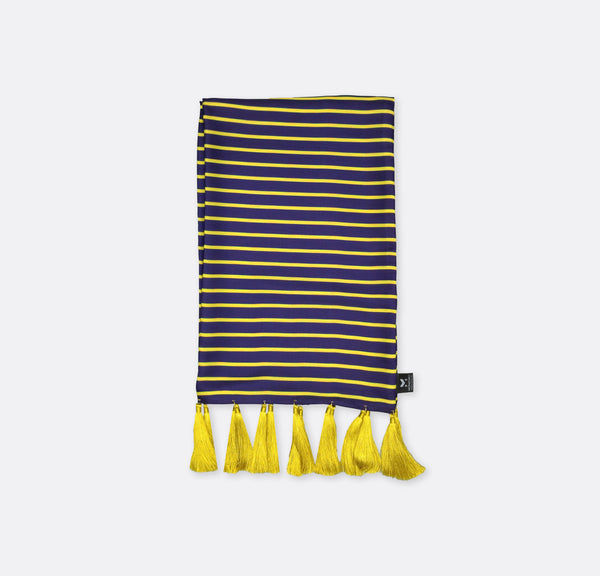 BLUE AND GOLD STRIPES - SILK scarves