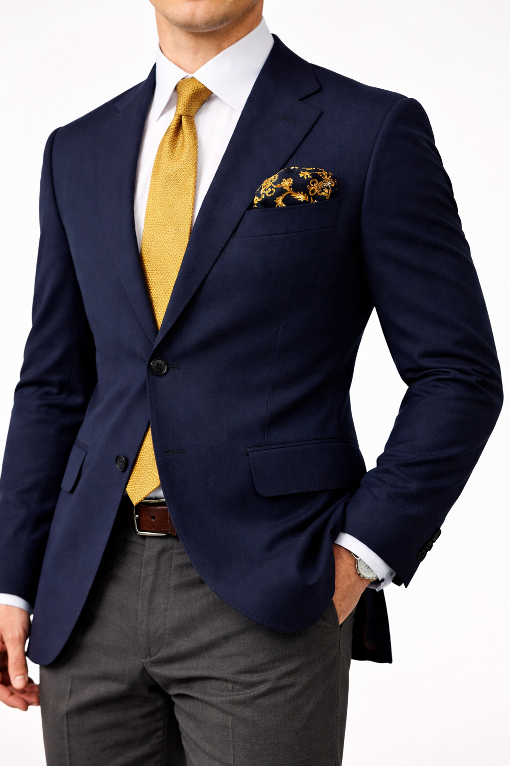 Baroque Elegance Silk Pocket Square by Monzoro – view 6