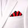 Red and Black Silk Pocket Square by Monzoro – view 4