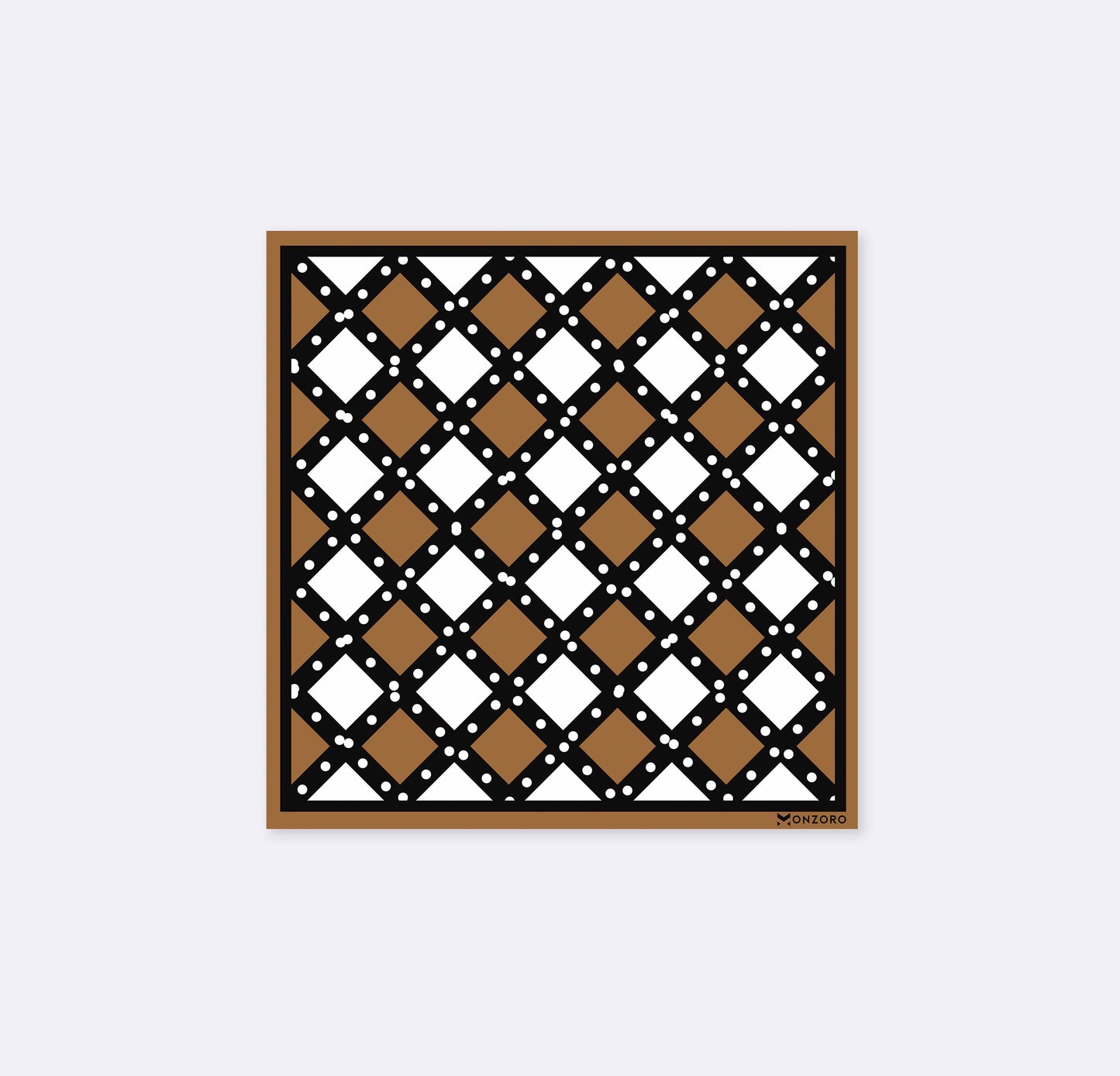 White Round Vector Design Silk Pocket Square
