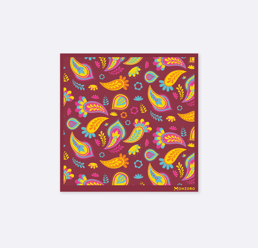 Paisley Shape Silk Pocket Square