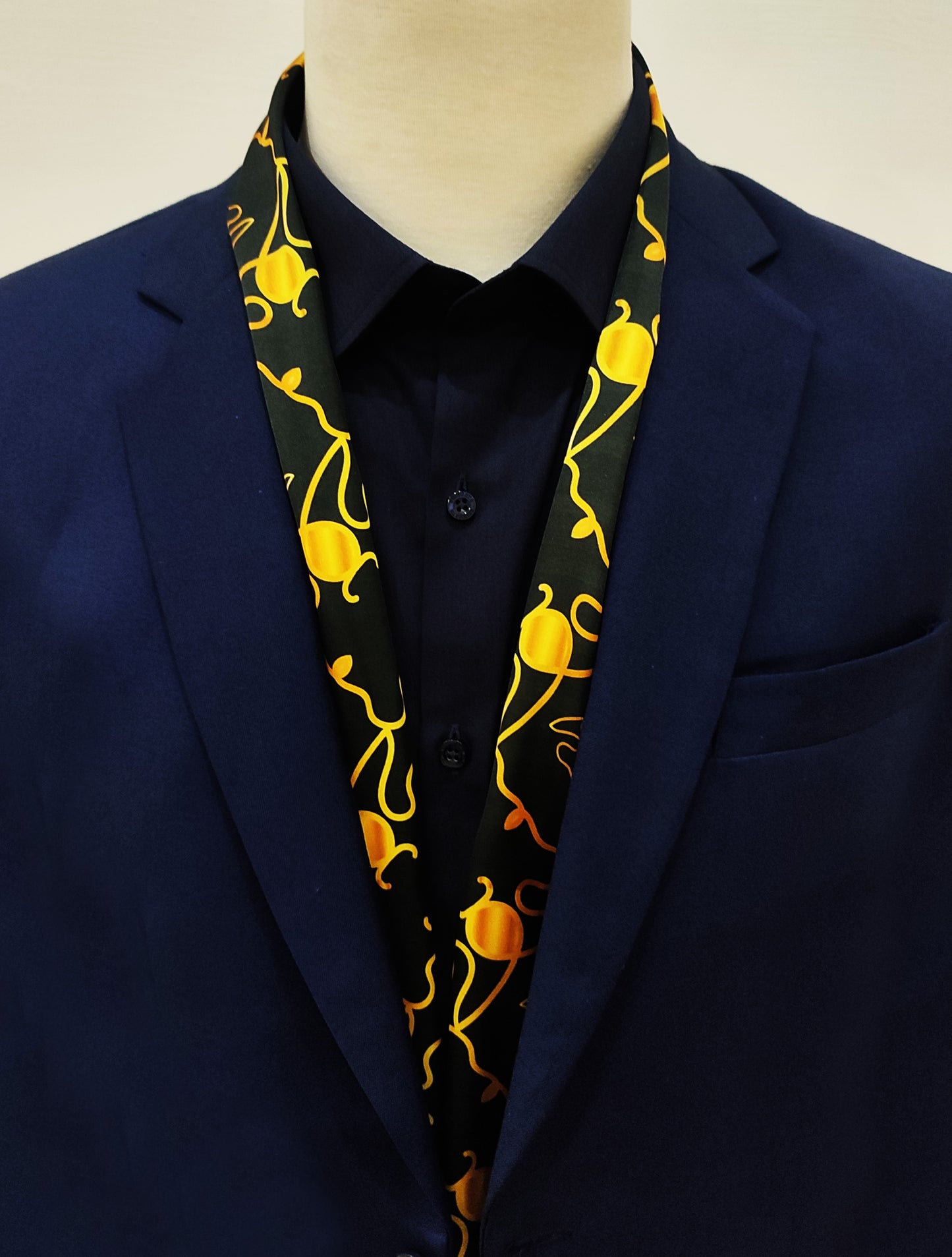 Golden Mirage Pattern Silk Scarf