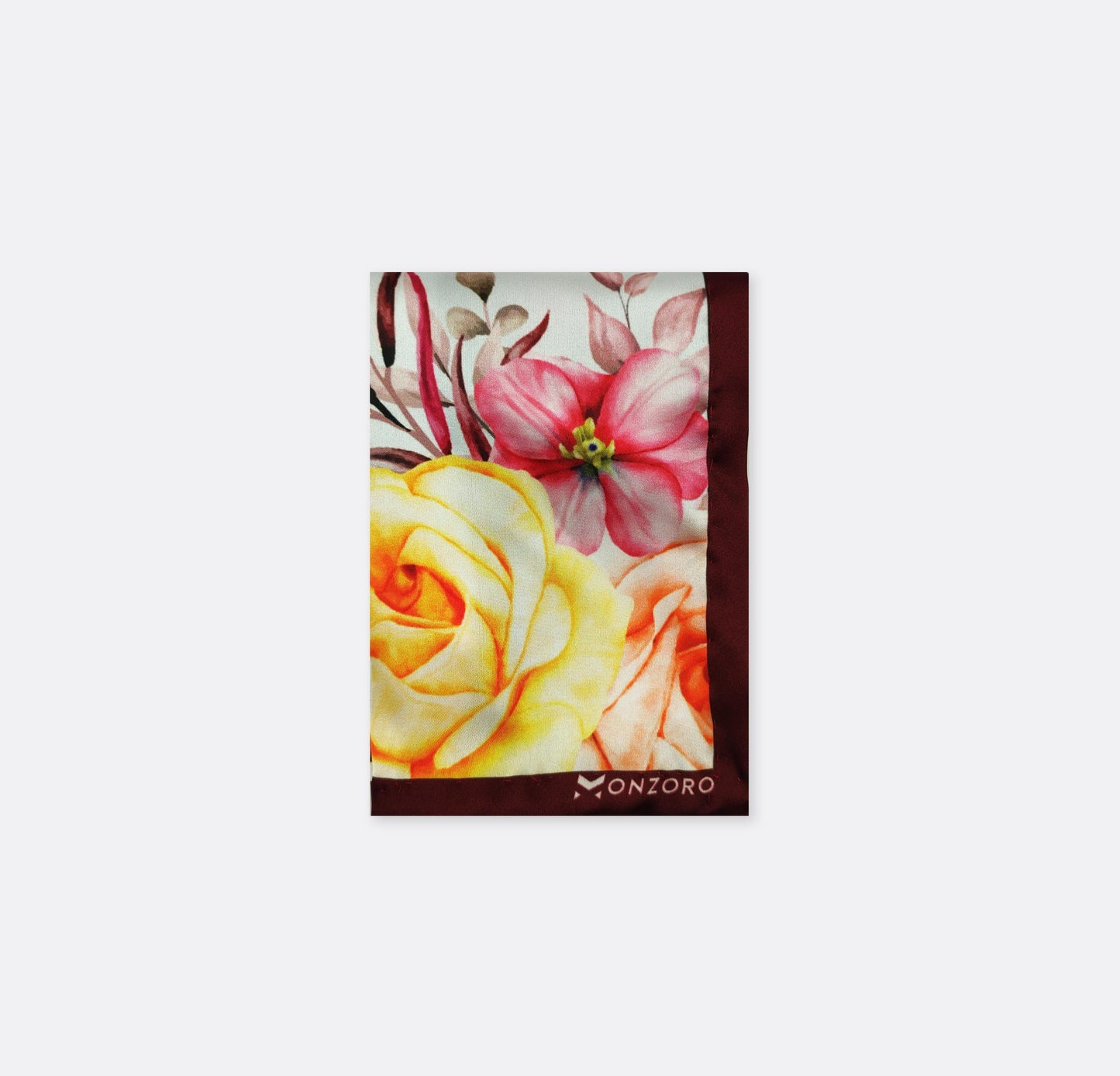 Elegant Seamless Floral Pattern Silk Pocket Square