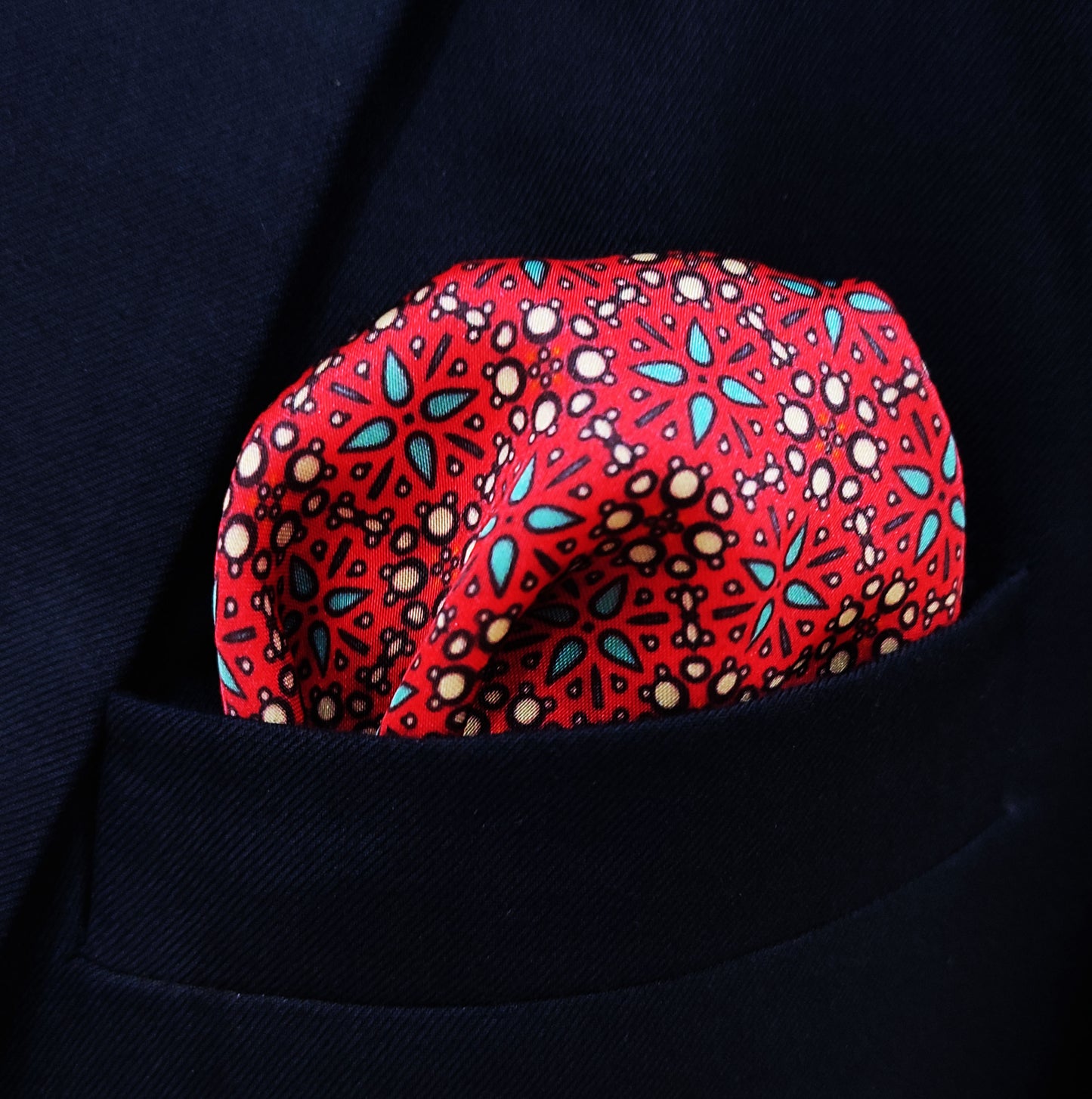 Seamless Repeat Pattern Silk Pocket Square