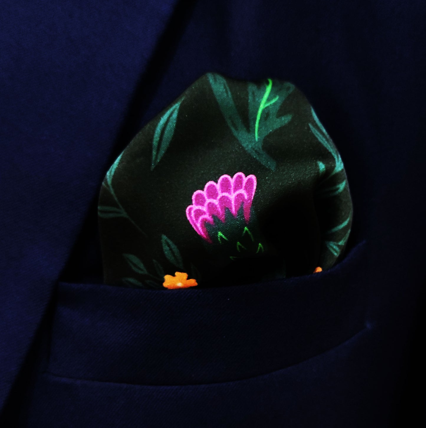 Scottish Thistle Vector Art Silk Pocket Square