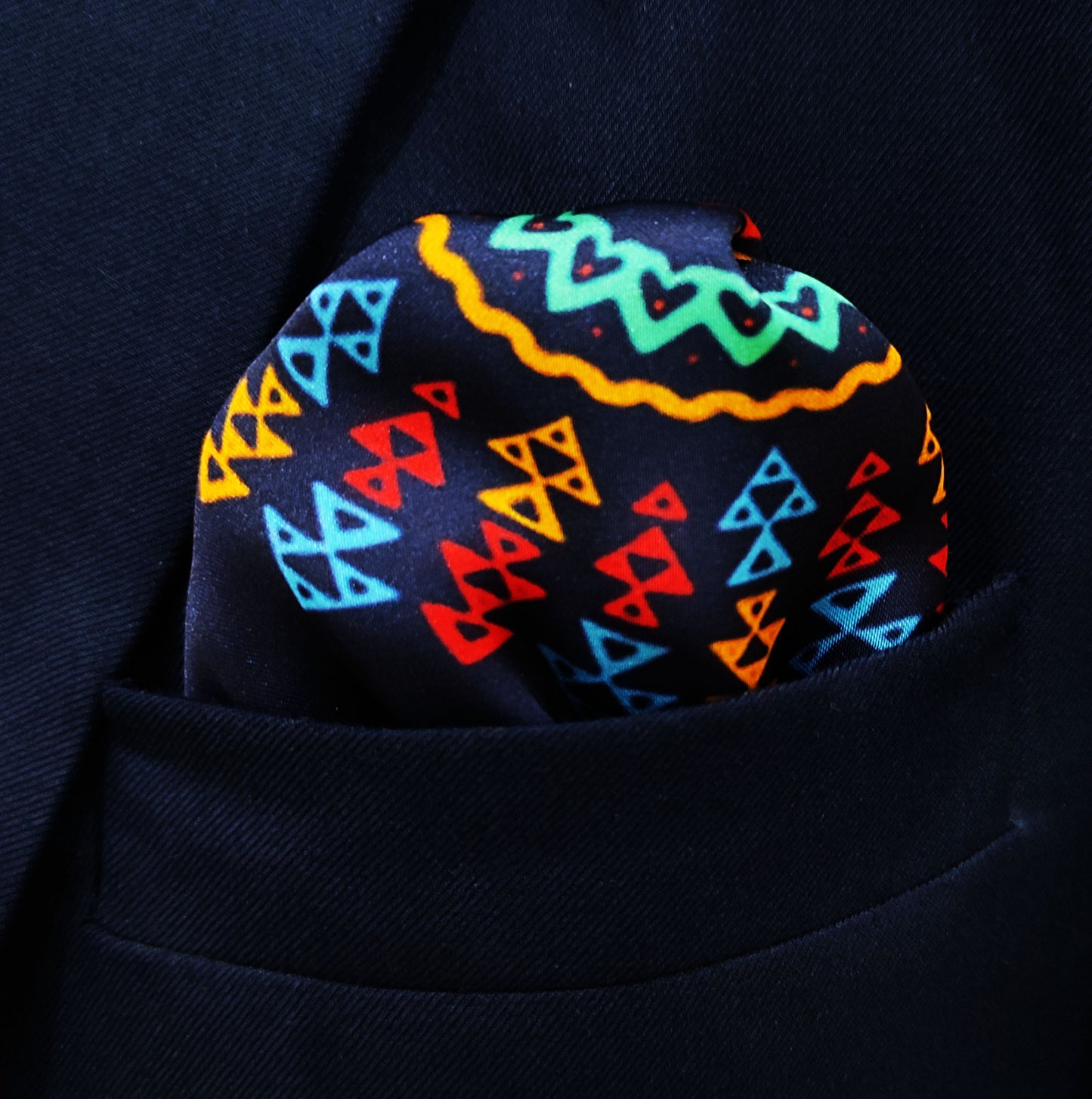 Truck Art Ethnic Silk Pocket Square