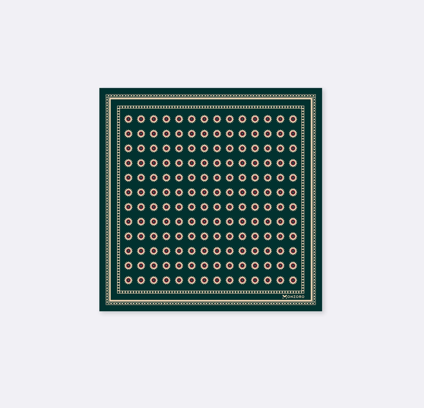 Green & Gold Reversible Silk Pocket Square