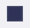 Navy Blue & Gold Reversible Silk Pocket Square by Monzoro