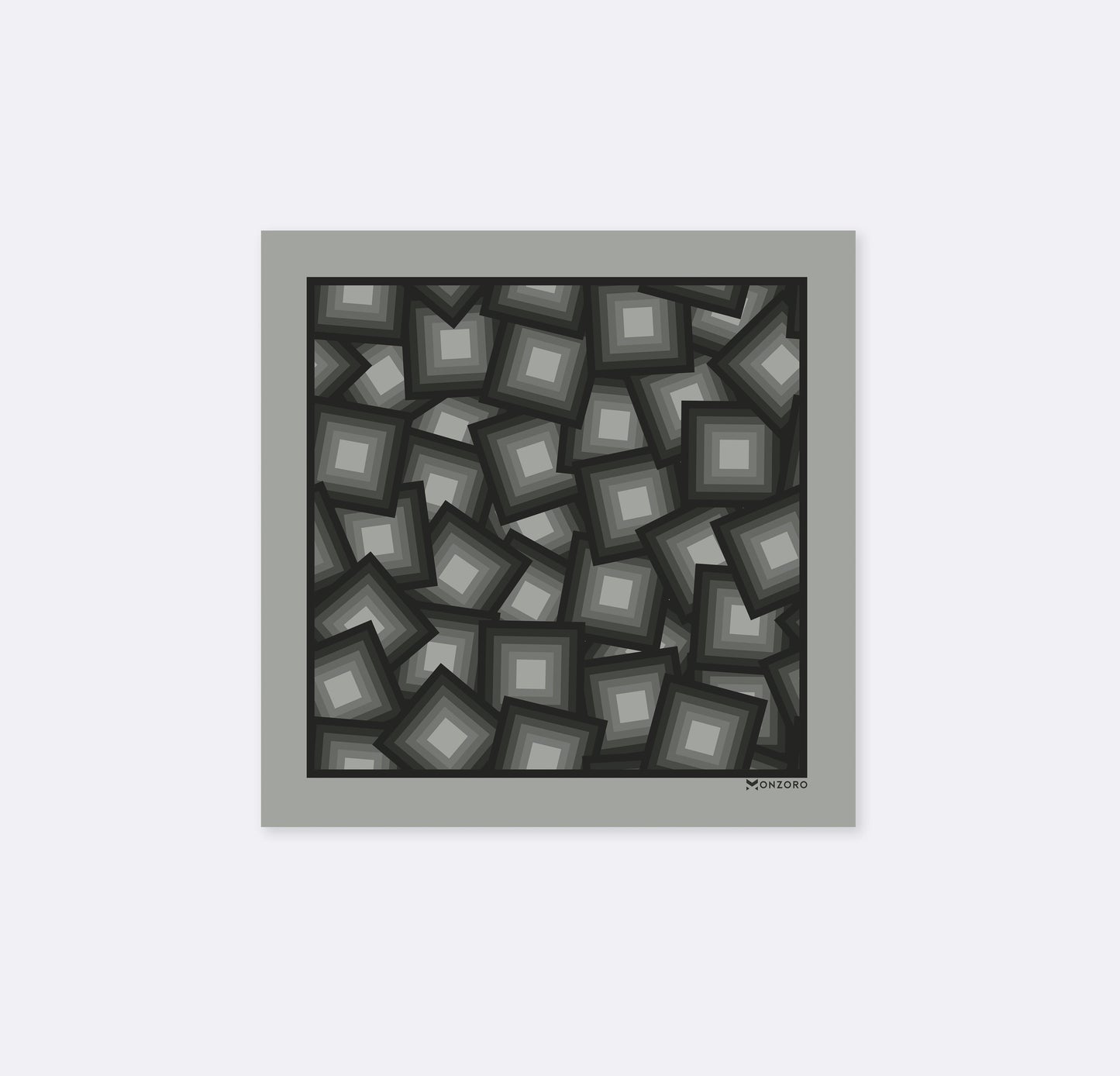 Grey and White Minimalistic - Silk Pocket Square