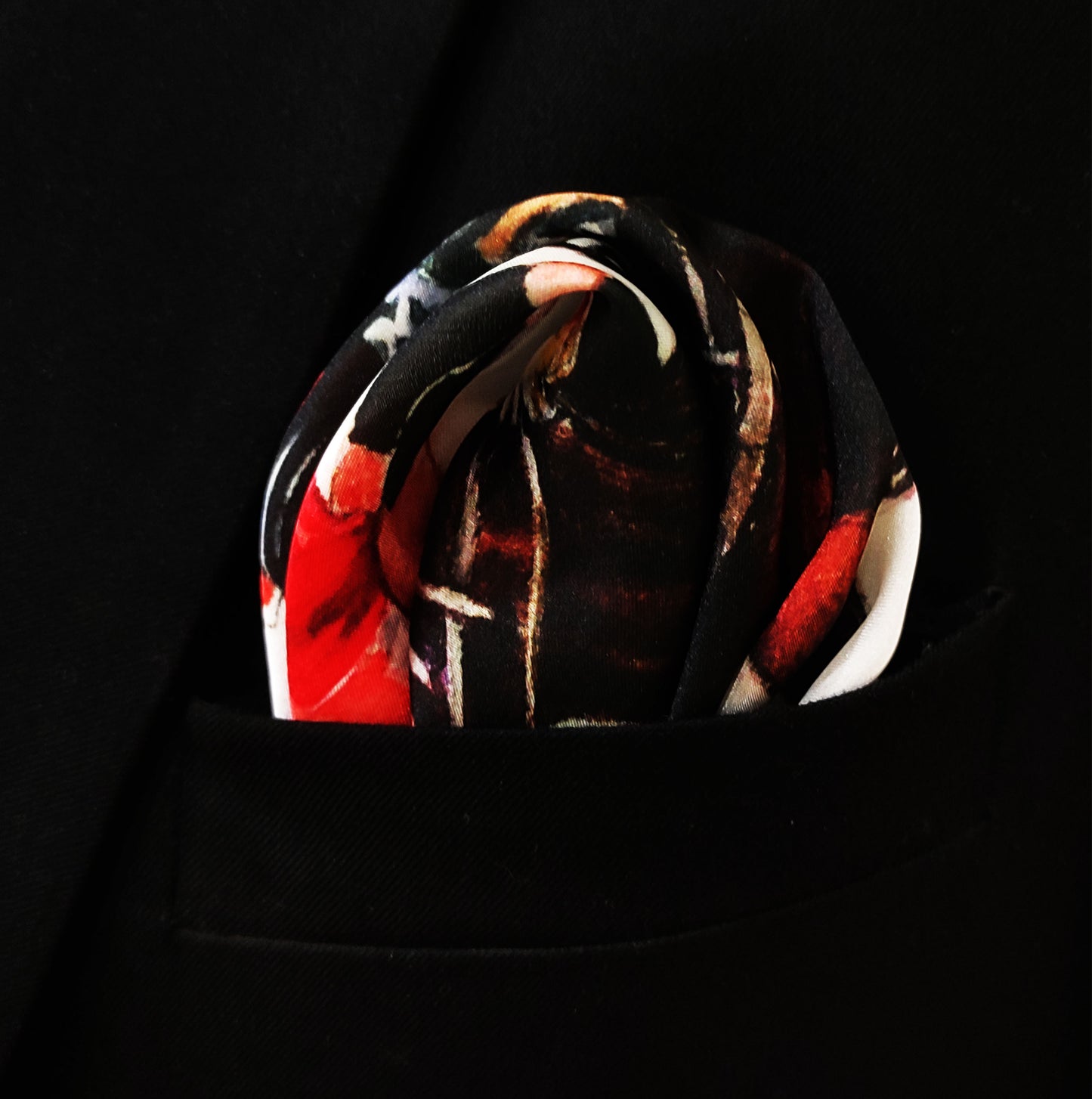 Polo Player Printed Rider - Silk Pocket Square