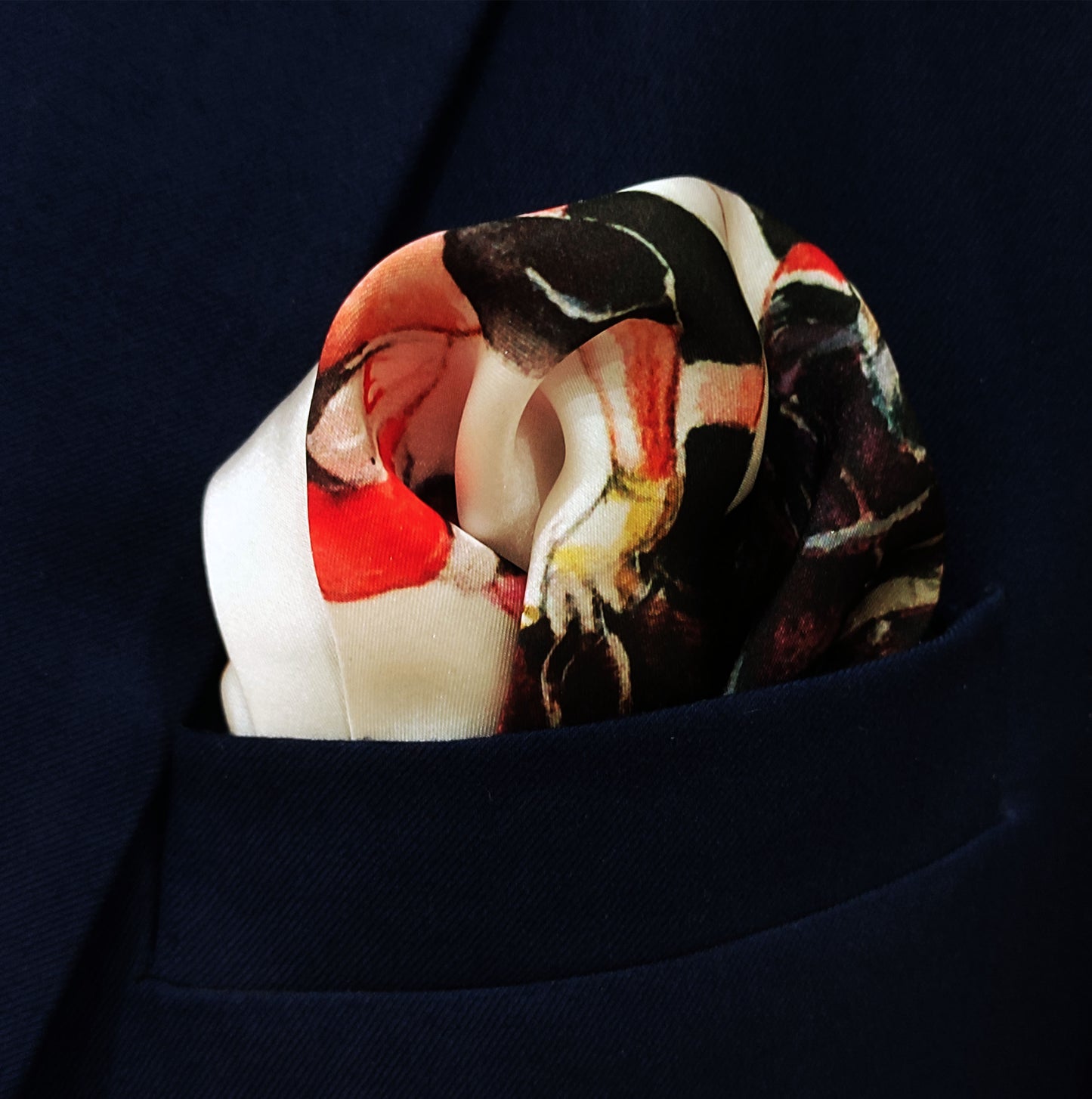 Polo Player Printed Rider - Silk Pocket Square