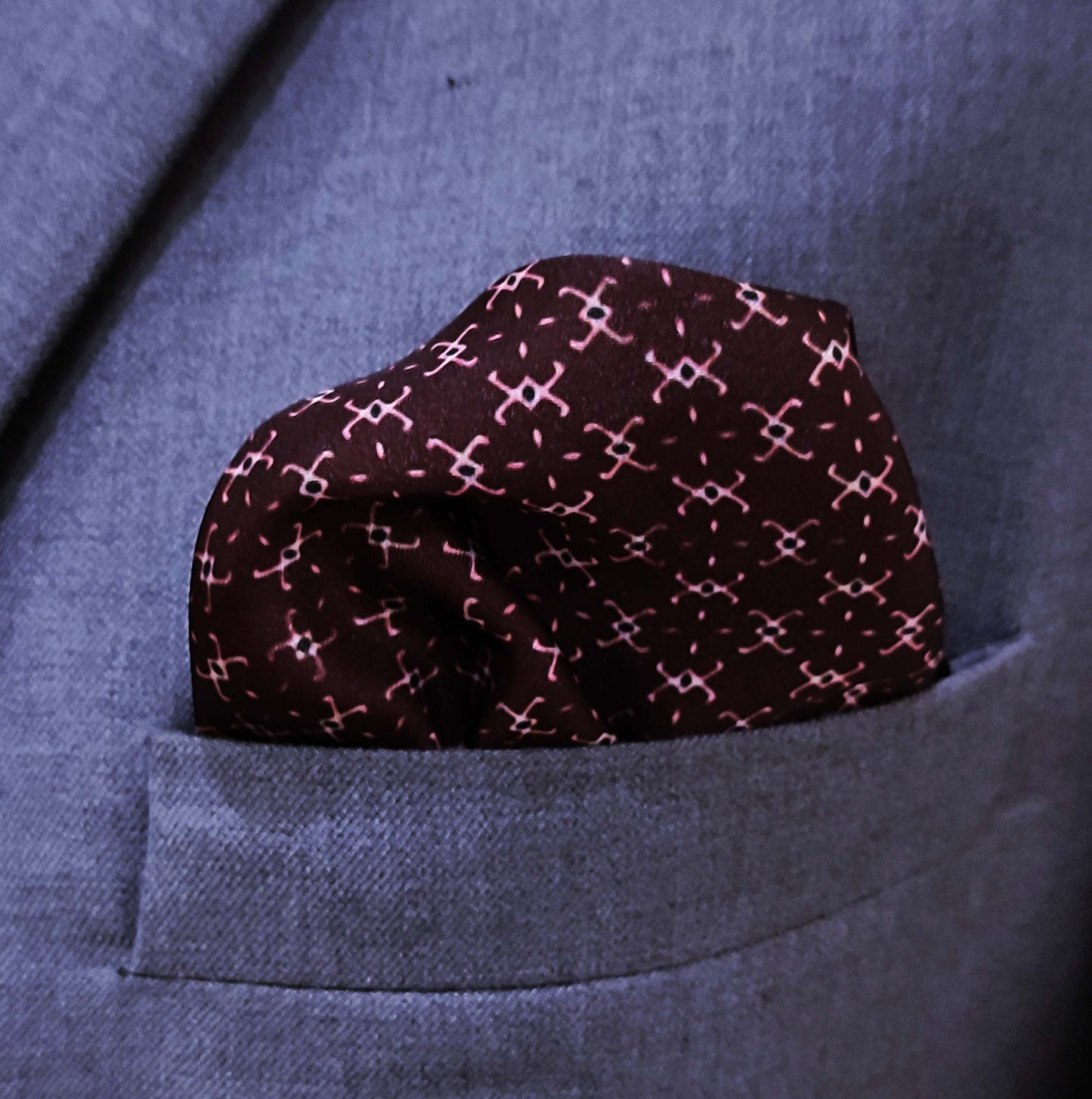 Burberry Chocolate Silk Pocket Square