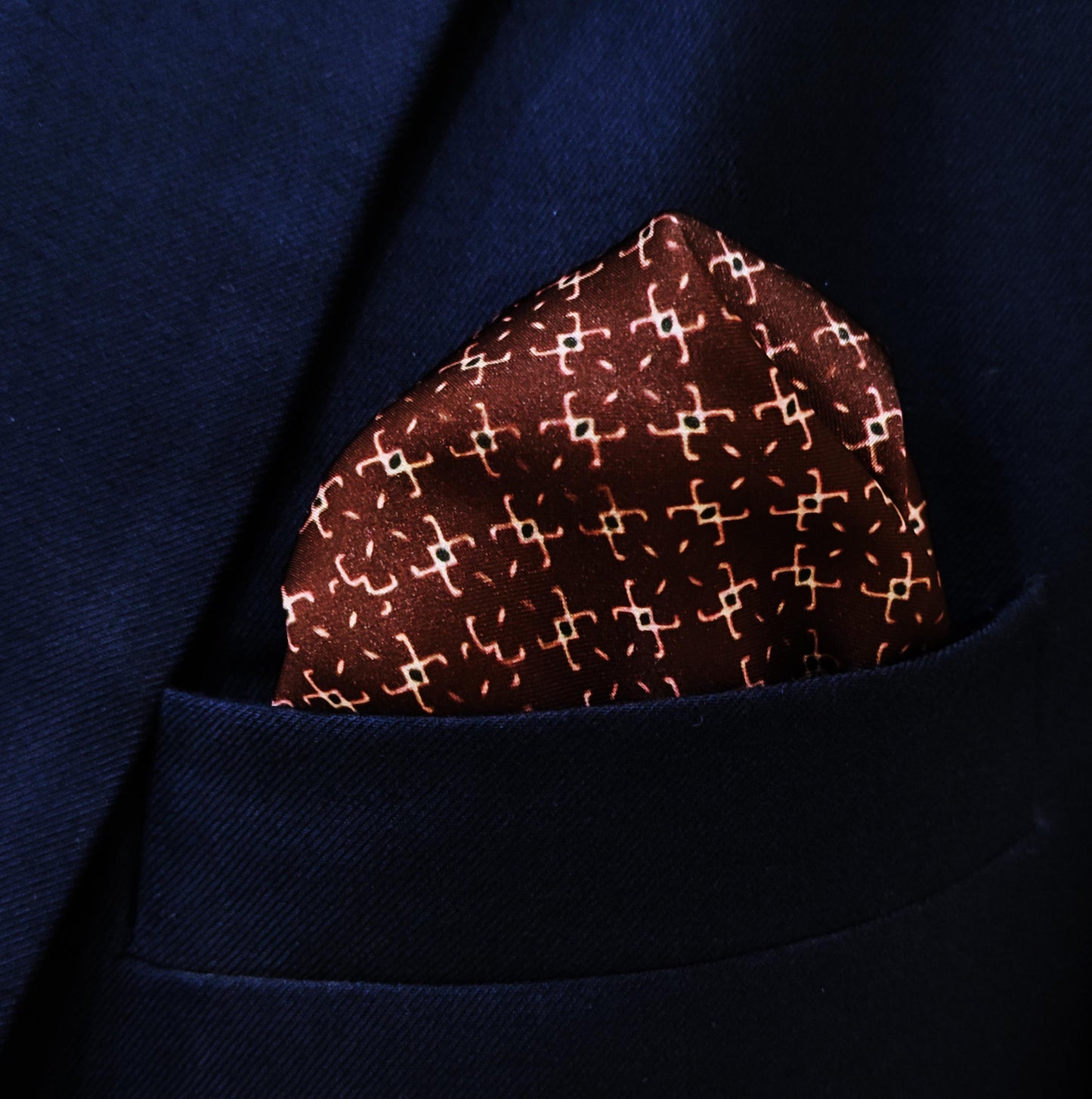 Burberry Chocolate Silk Pocket Square
