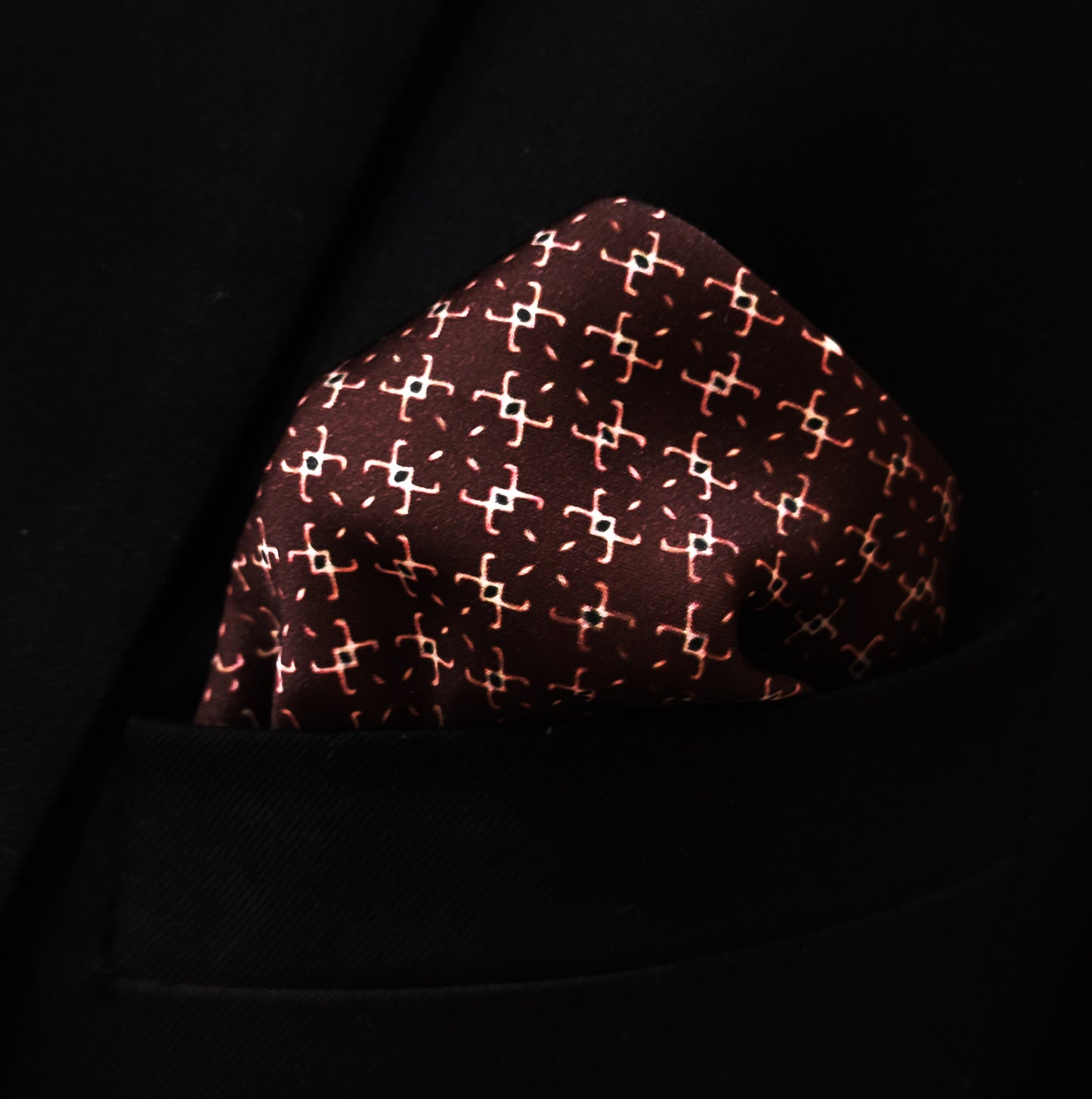 Burberry Chocolate Silk Pocket Square