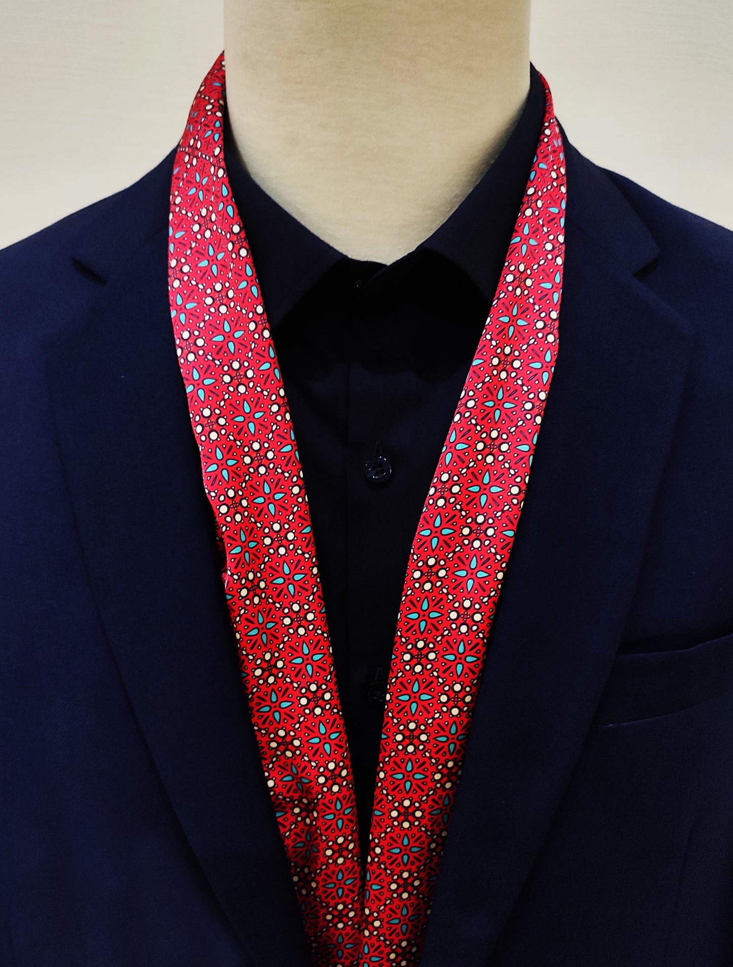 Seamless Repeat Pattern Silk Men Scarf