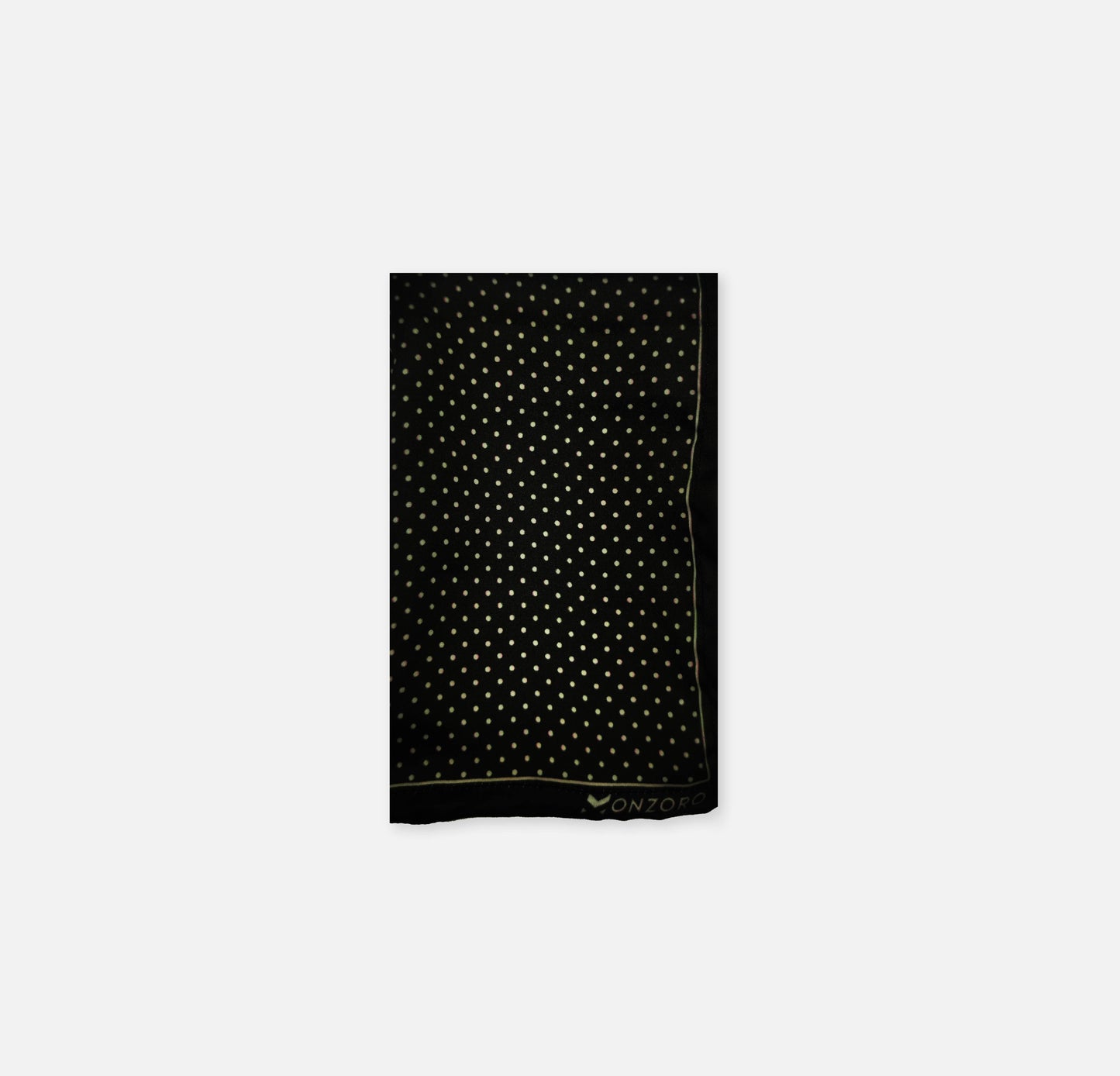 Mini Point Black Silk Pocket Square