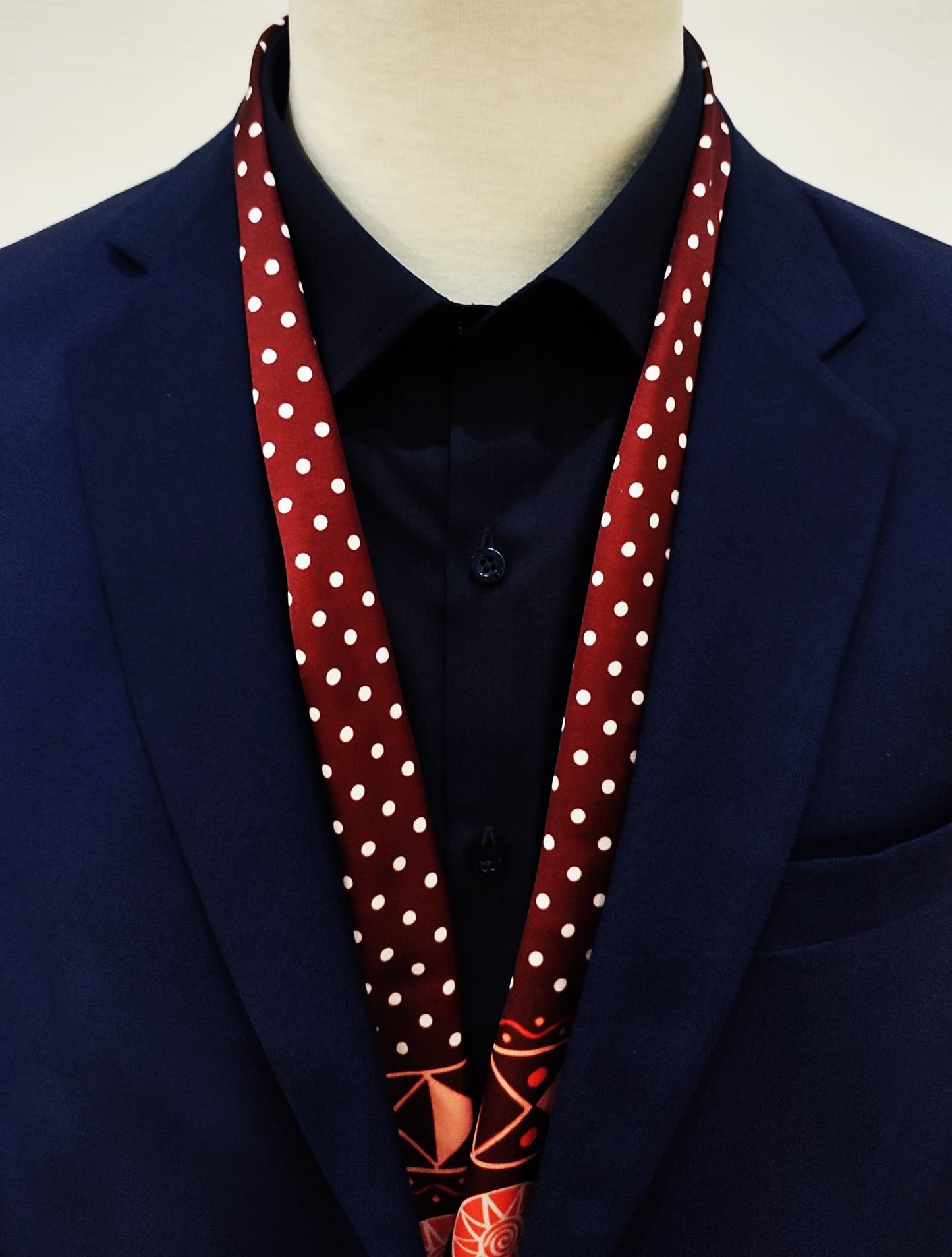 Chocolate Brown Polka Drops - Silk Scarf
