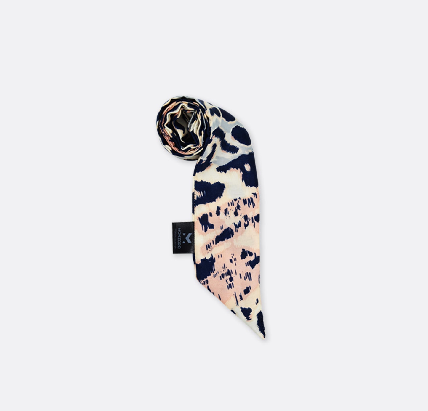 Blue And Pink Snow Leopard - Silk Twilly Scarf