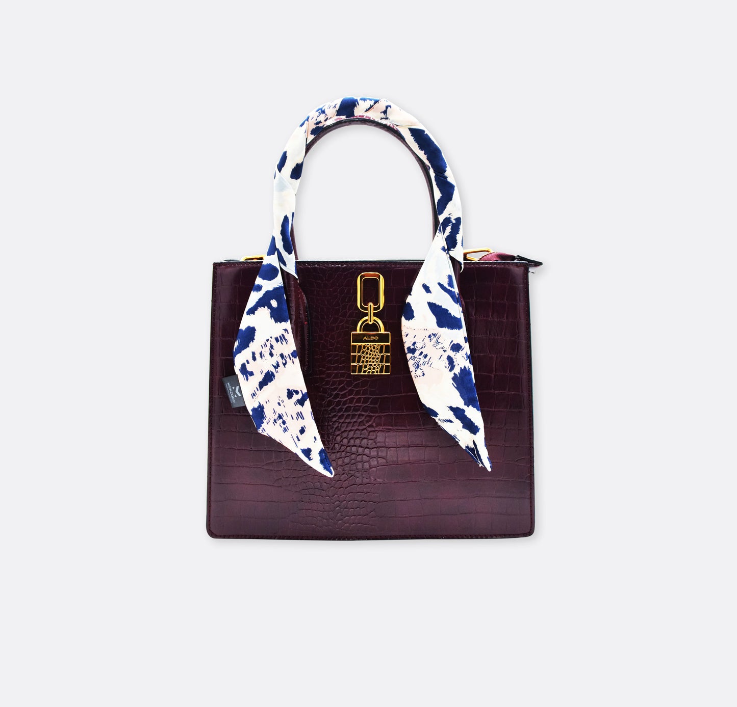 Blue And Pink Snow Leopard - Silk Twilly Scarf