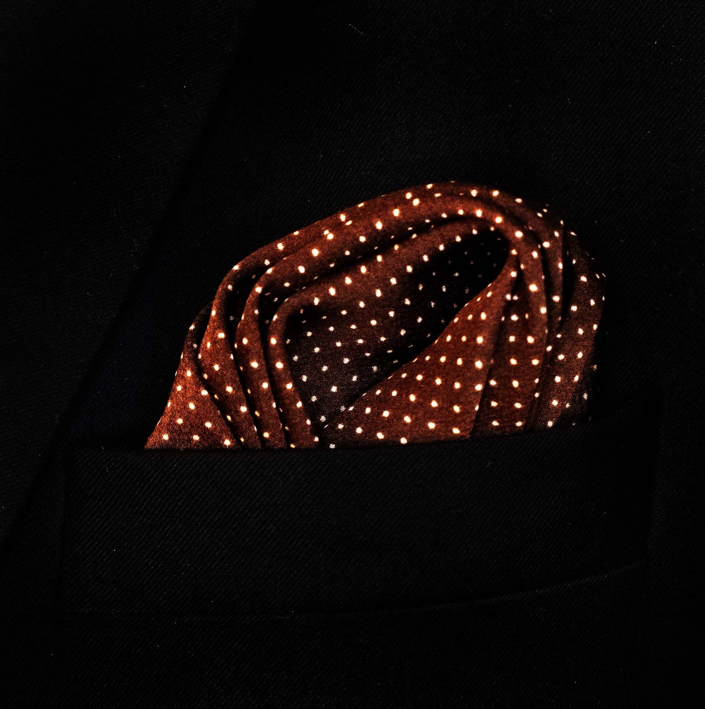 Brown Dot Polka - Silk Pocket Squares
