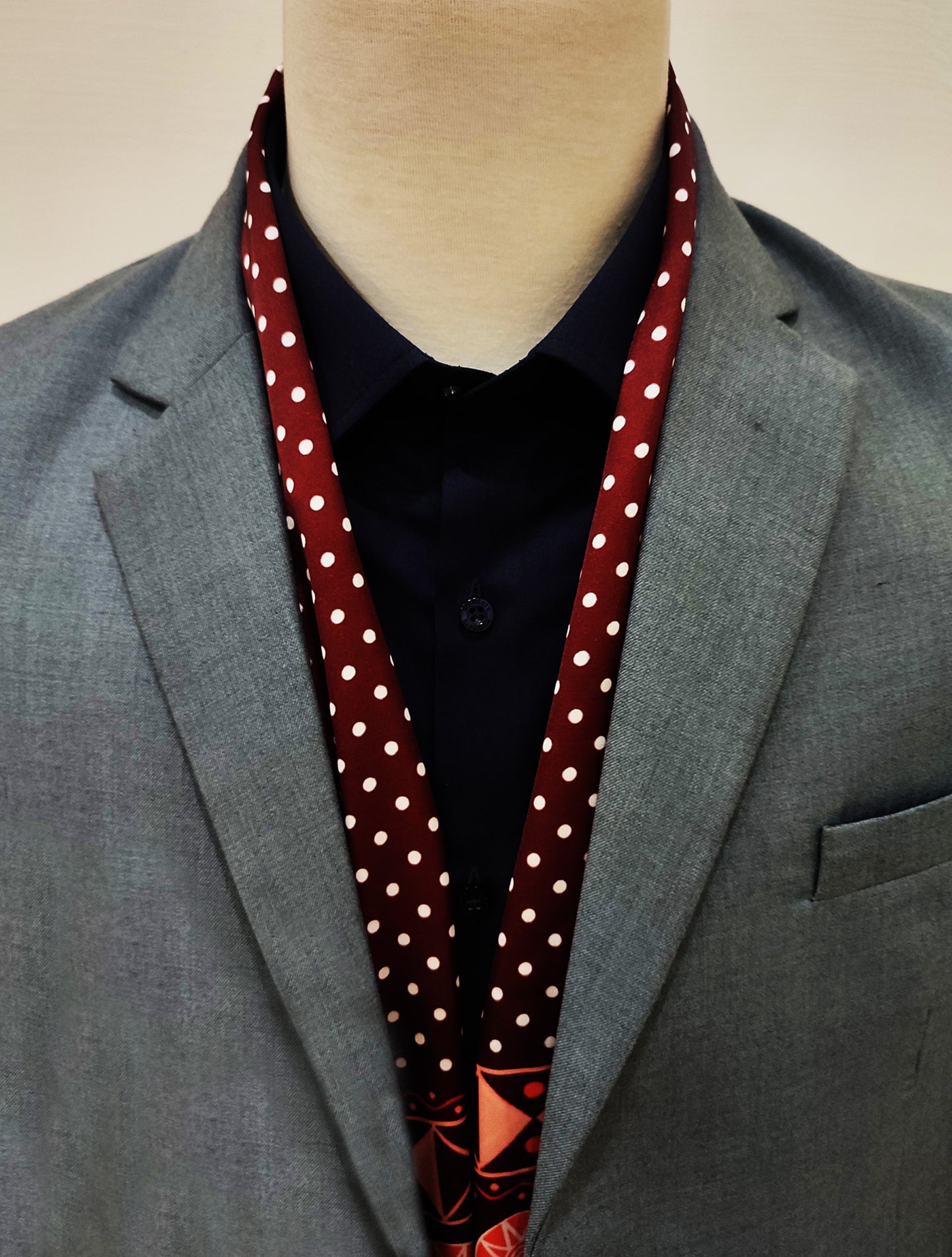 Chocolate Brown Polka Drops - Silk Scarf