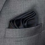 Charcoal Solid - Silk Pocket Squares