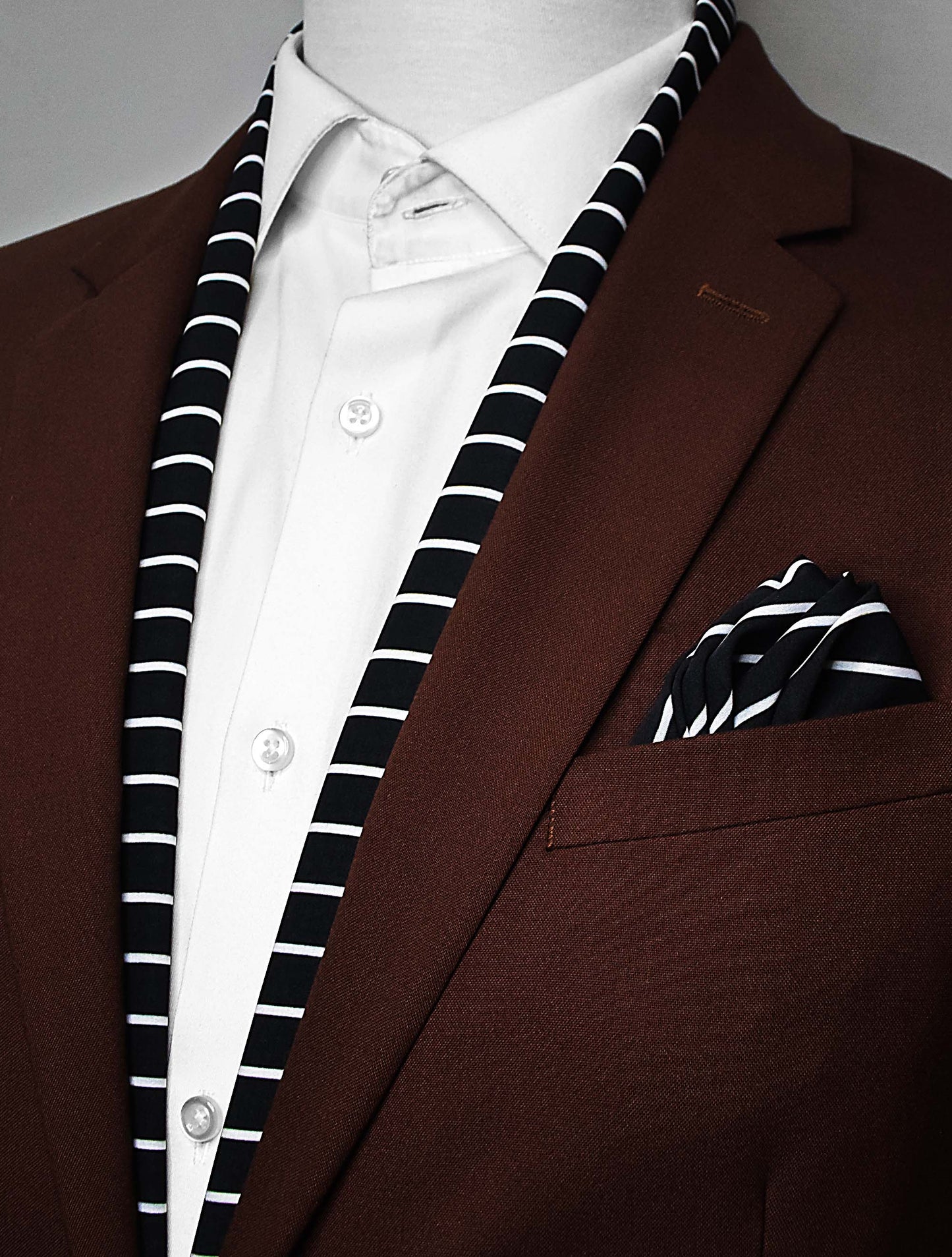 White Cane Crow - Silk Scarf & Pocket Square Set