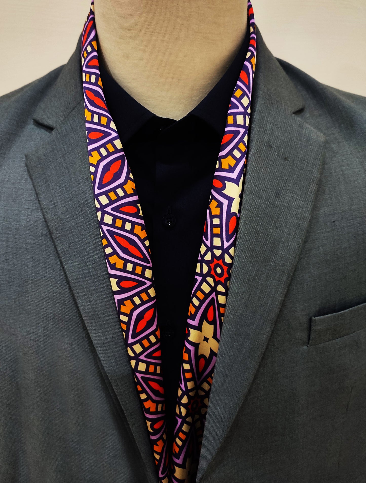 Colourful Abstract Art - Silk Men Scarf